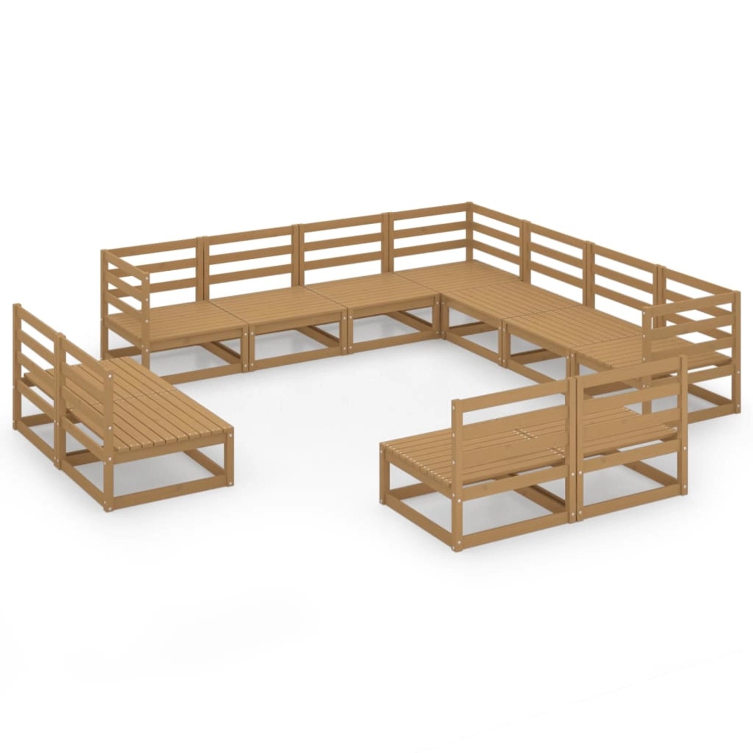 vidaXL 11-tlg Garten-Lounge-Set Honigbraun Massivholz Kiefer Modell 4 vidaXL 11-tlg Garten-Lounge-Set Honigbraun Massivholz Kiefer Modell 4 von VIDAXL