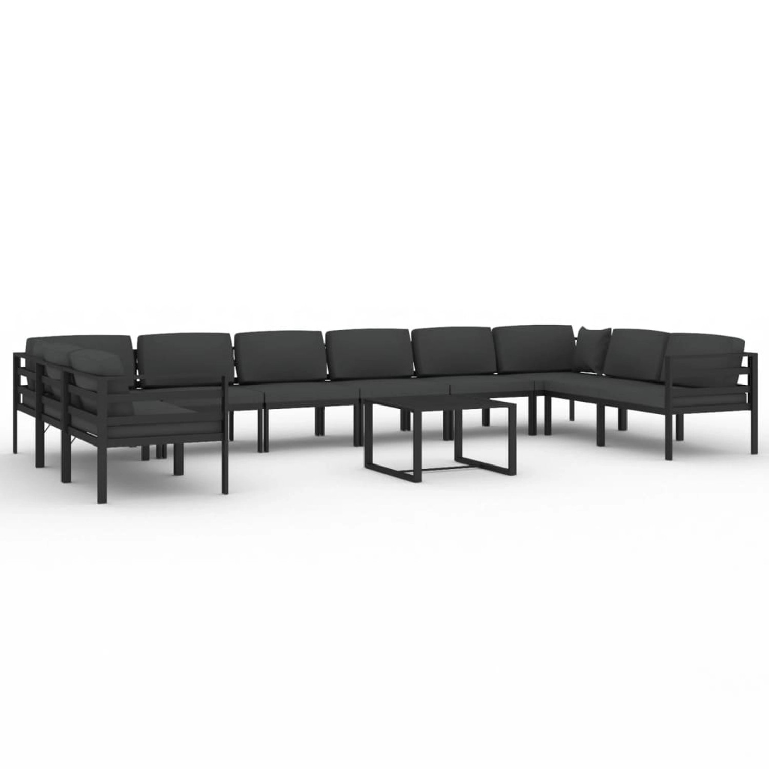 vidaXL 11-tlg Garten-Lounge-Set mit Kissen Aluminium Anthrazit Modell 1 vidaXL 11-tlg Garten-Lounge-Set mit Kissen Aluminium Anthrazit Modell 1 von VIDAXL