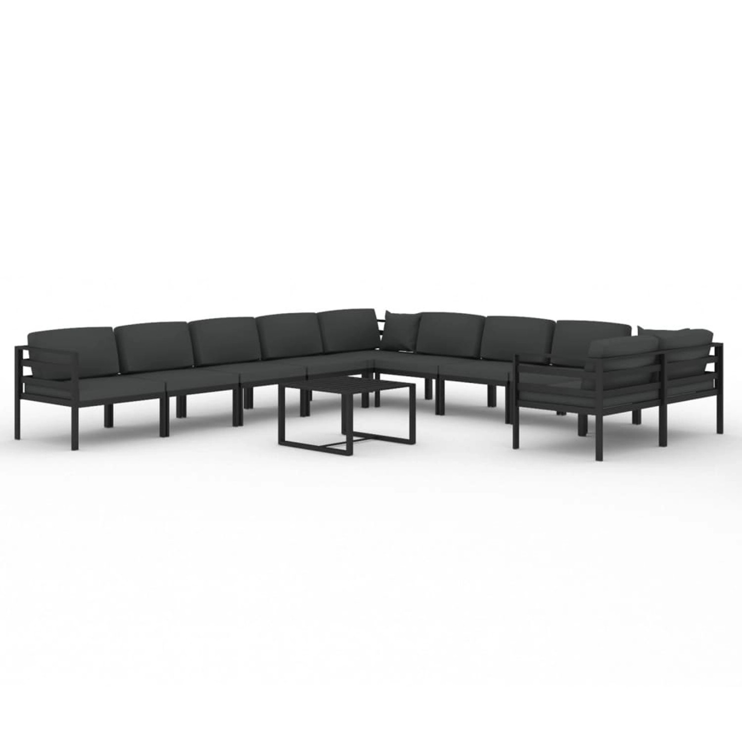 vidaXL 11-tlg Garten-Lounge-Set mit Kissen Aluminium Anthrazit Modell 3 vidaXL 11-tlg Garten-Lounge-Set mit Kissen Aluminium Anthrazit Modell 3 von VIDAXL