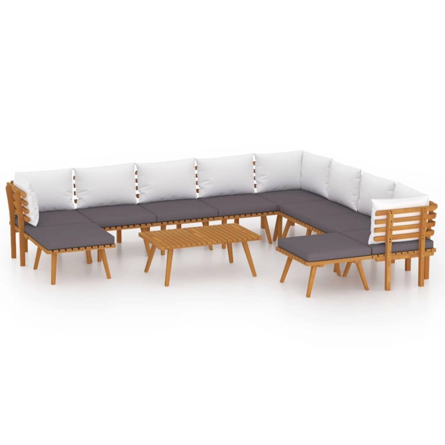 vidaXL 11-tlg Garten-Lounge-Set mit Kissen Massivholz Akazie Modell 3 vidaXL 11-tlg Garten-Lounge-Set mit Kissen Massivholz Akazie Modell 3 von VIDAXL