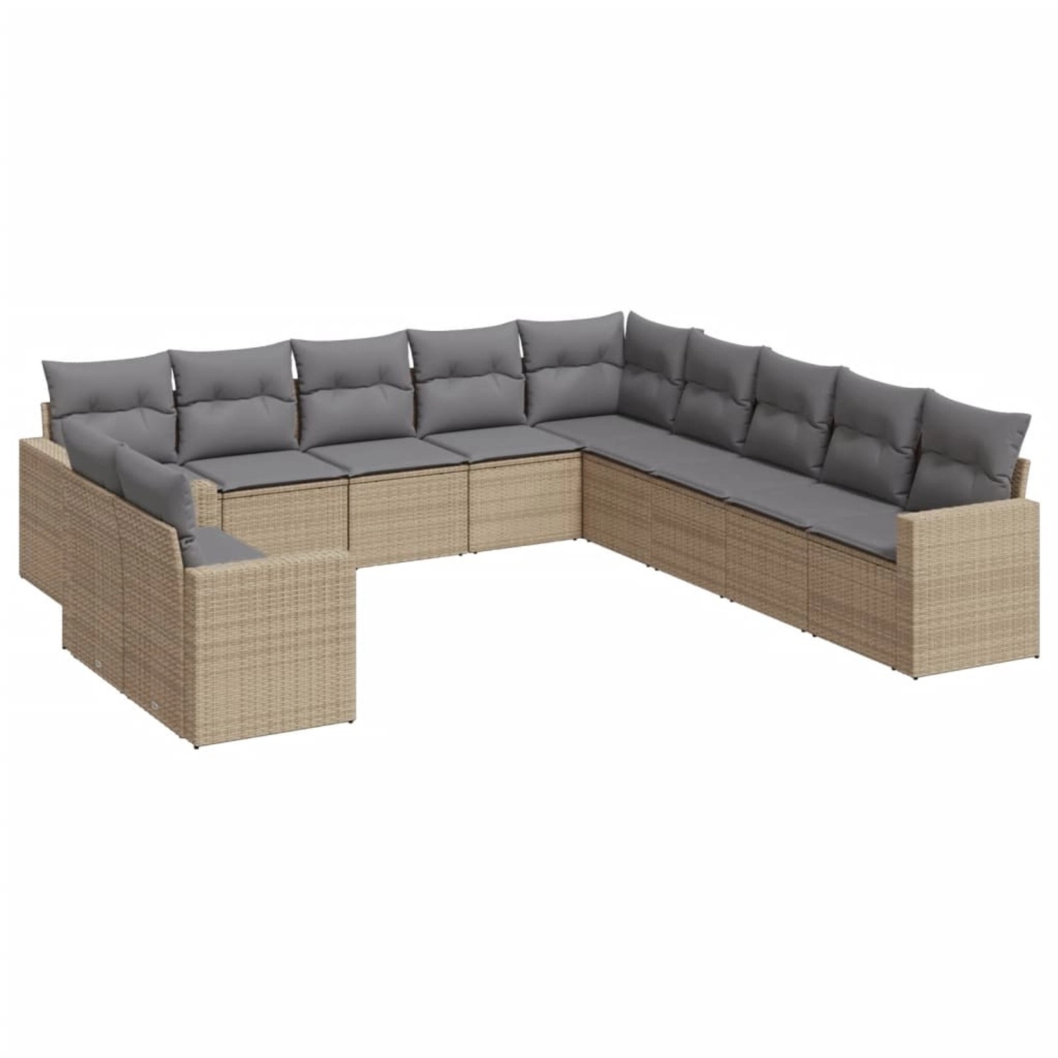 vidaXL 11-tlg Garten-Sofagarnitur mit Kissen Beige Poly Rattan Modell 40 vidaXL 11-tlg Garten-Sofagarnitur mit Kissen Beige Poly Rattan Modell 40 von VIDAXL