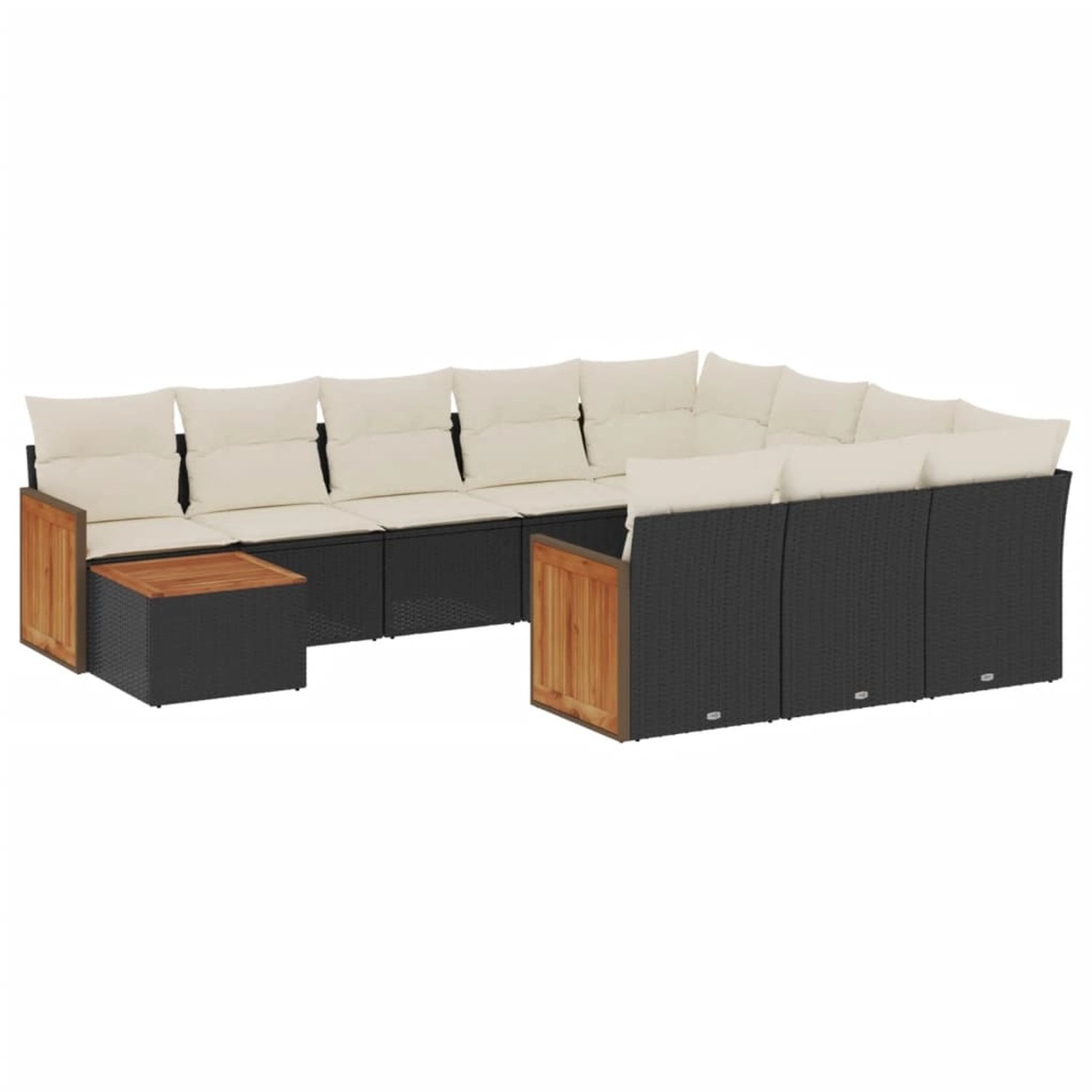 vidaXL 11-tlg Garten-Sofagarnitur mit Kissen Schwarz Poly Rattan Modell 111 vidaXL 11-tlg Garten-Sofagarnitur mit Kissen Schwarz Poly Rattan Modell 111 von VIDAXL