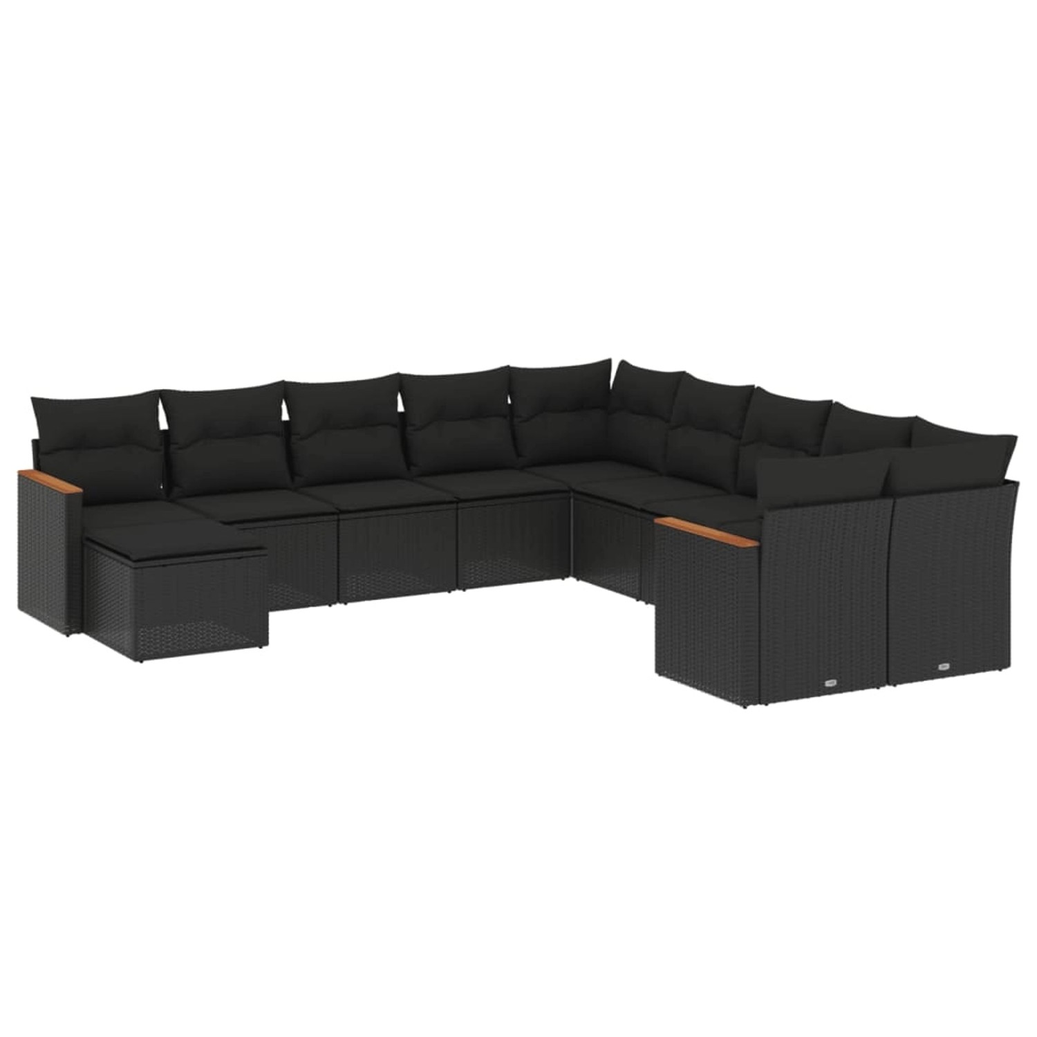 vidaXL 11-tlg Garten-Sofagarnitur mit Kissen Schwarz Poly Rattan Modell 65 vidaXL 11-tlg Garten-Sofagarnitur mit Kissen Schwarz Poly Rattan Modell 65 von VIDAXL