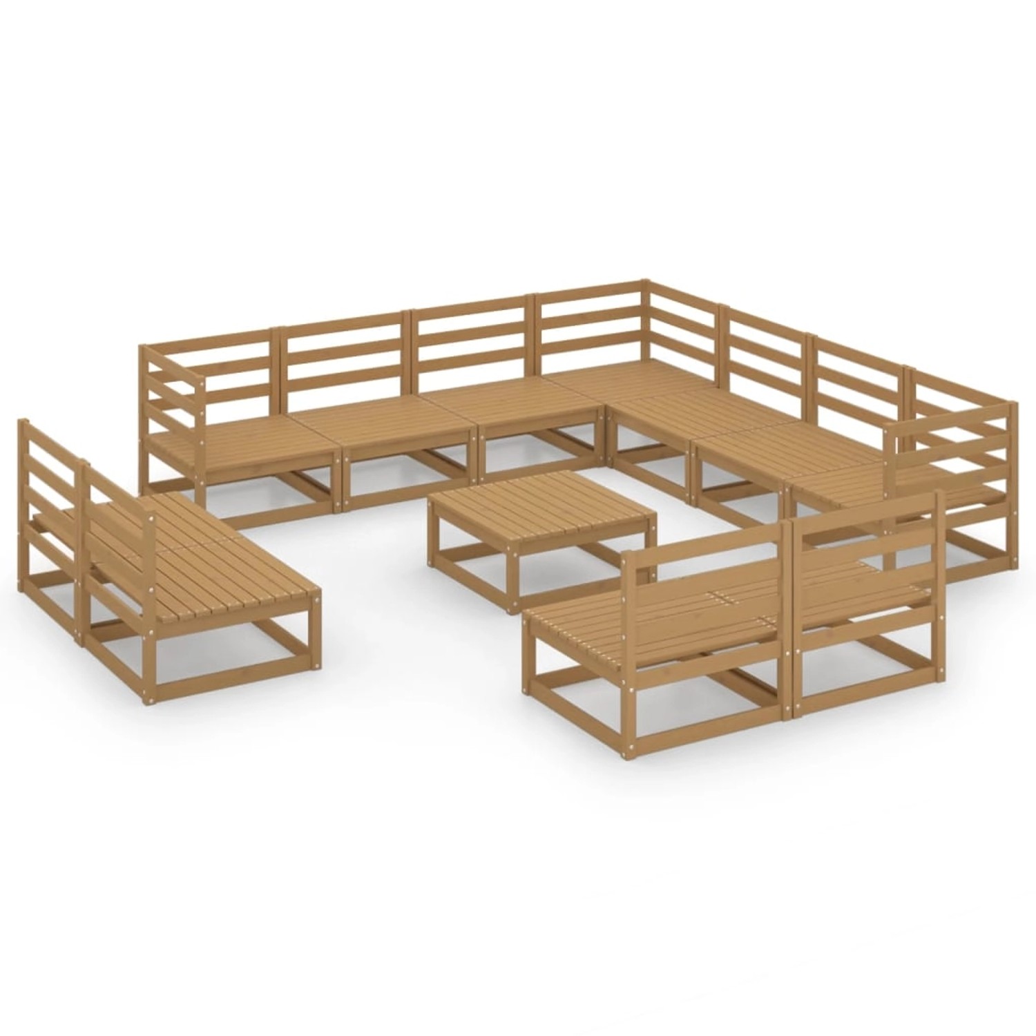 vidaXL 12-tlg Garten-Lounge-Set Honigbraun Massivholz Kiefer Modell 2 vidaXL 12-tlg Garten-Lounge-Set Honigbraun Massivholz Kiefer Modell 2 von VIDAXL