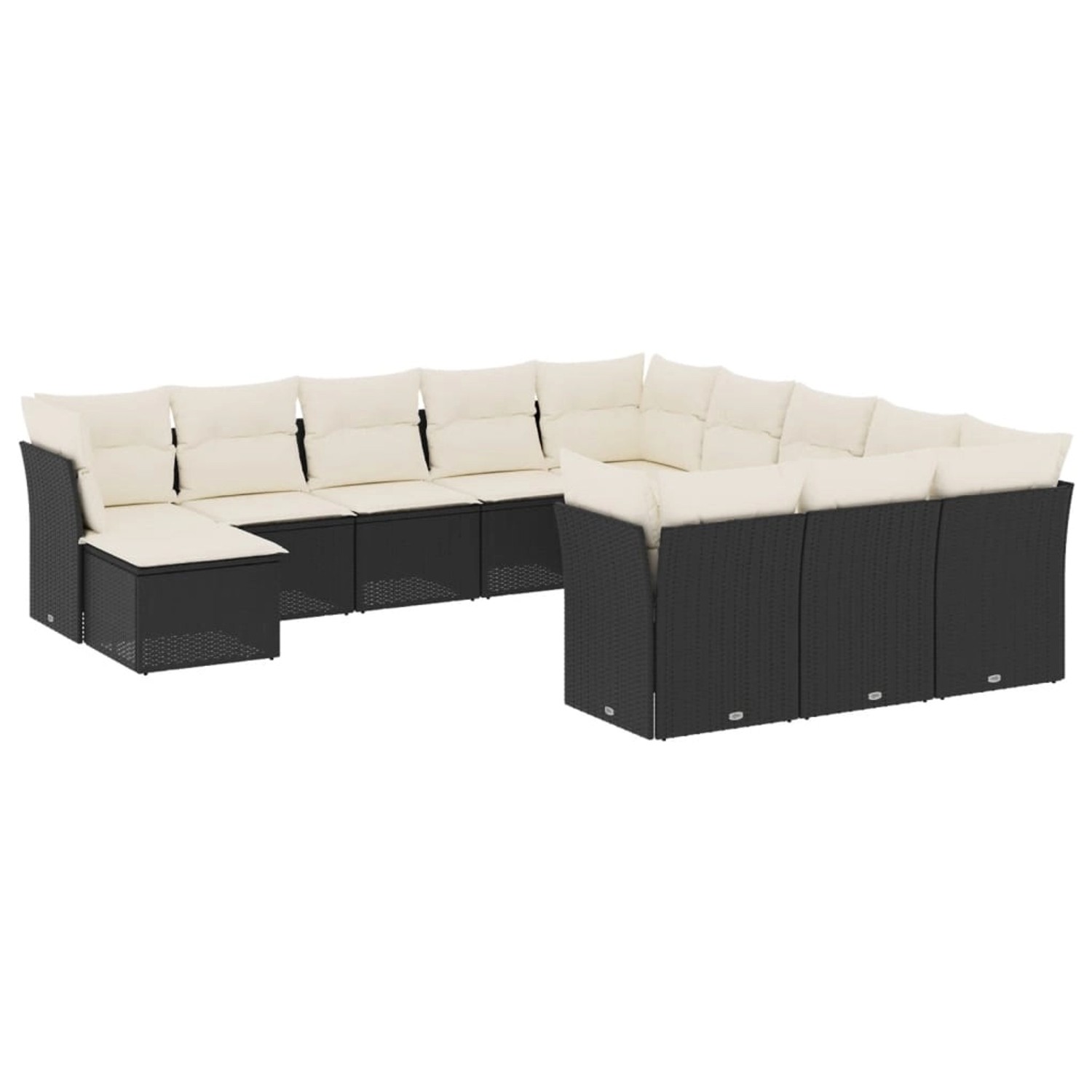 vidaXL 12-tlg Garten-Sofagarnitur mit Kissen Schwarz Poly Rattan Modell 26 vidaXL 12-tlg Garten-Sofagarnitur mit Kissen Schwarz Poly Rattan Modell 26 von VIDAXL