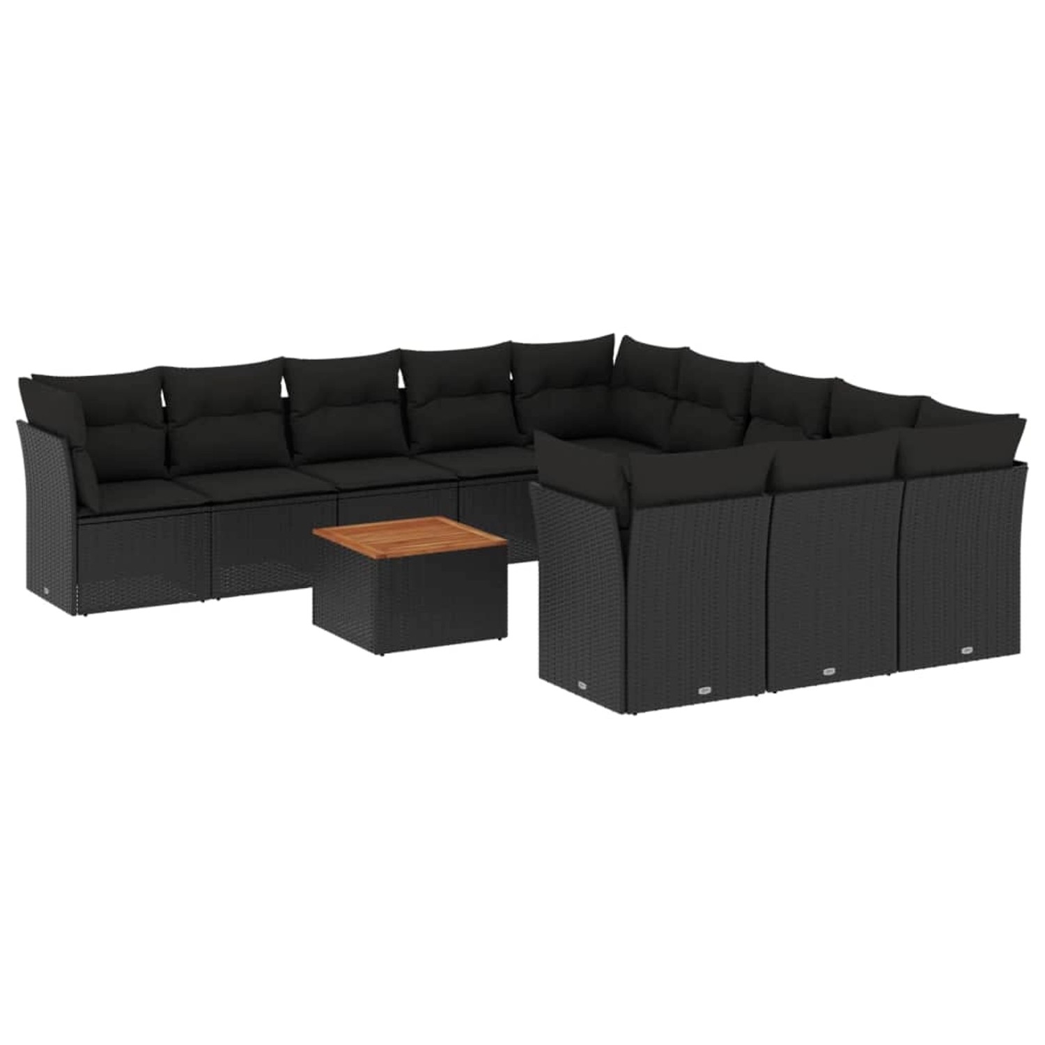vidaXL 12-tlg Garten-Sofagarnitur mit Kissen Schwarz Poly Rattan Modell 50 vidaXL 12-tlg Garten-Sofagarnitur mit Kissen Schwarz Poly Rattan Modell 50 von VIDAXL