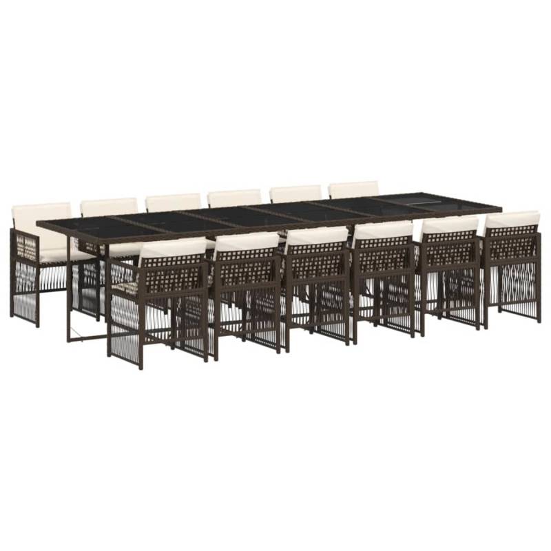 vidaXL 13-Tlg Garten-Essgruppe mit Kissen Braun Poly Rattan 3210945 vidaXL 13-Tlg Garten-Essgruppe mit Kissen Braun Poly Rattan 3210945 von VIDAXL