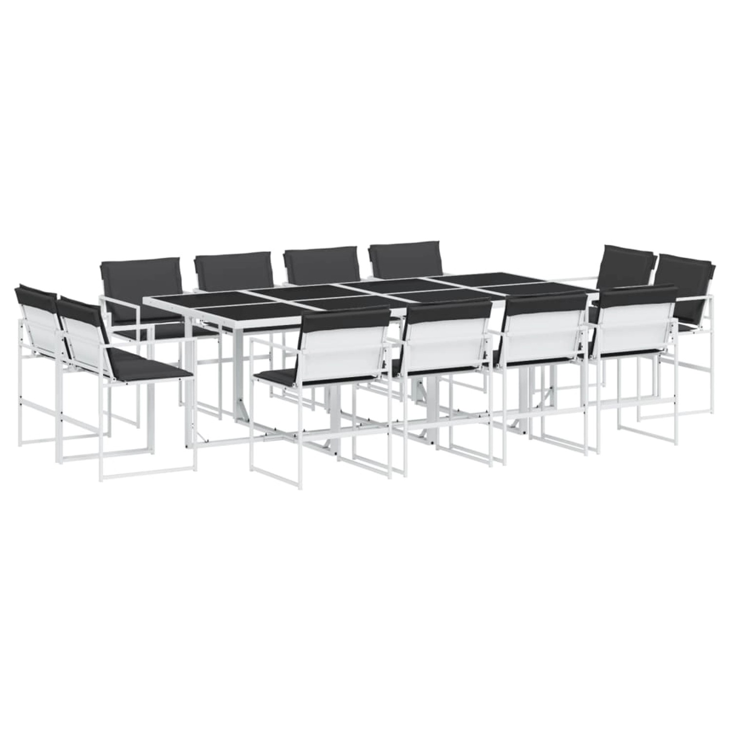 vidaXL 13-Tlg Garten-Essgruppe mit Kissen Weiß Textilene 3295110 vidaXL 13-Tlg Garten-Essgruppe mit Kissen Weiß Textilene 3295110 von VIDAXL