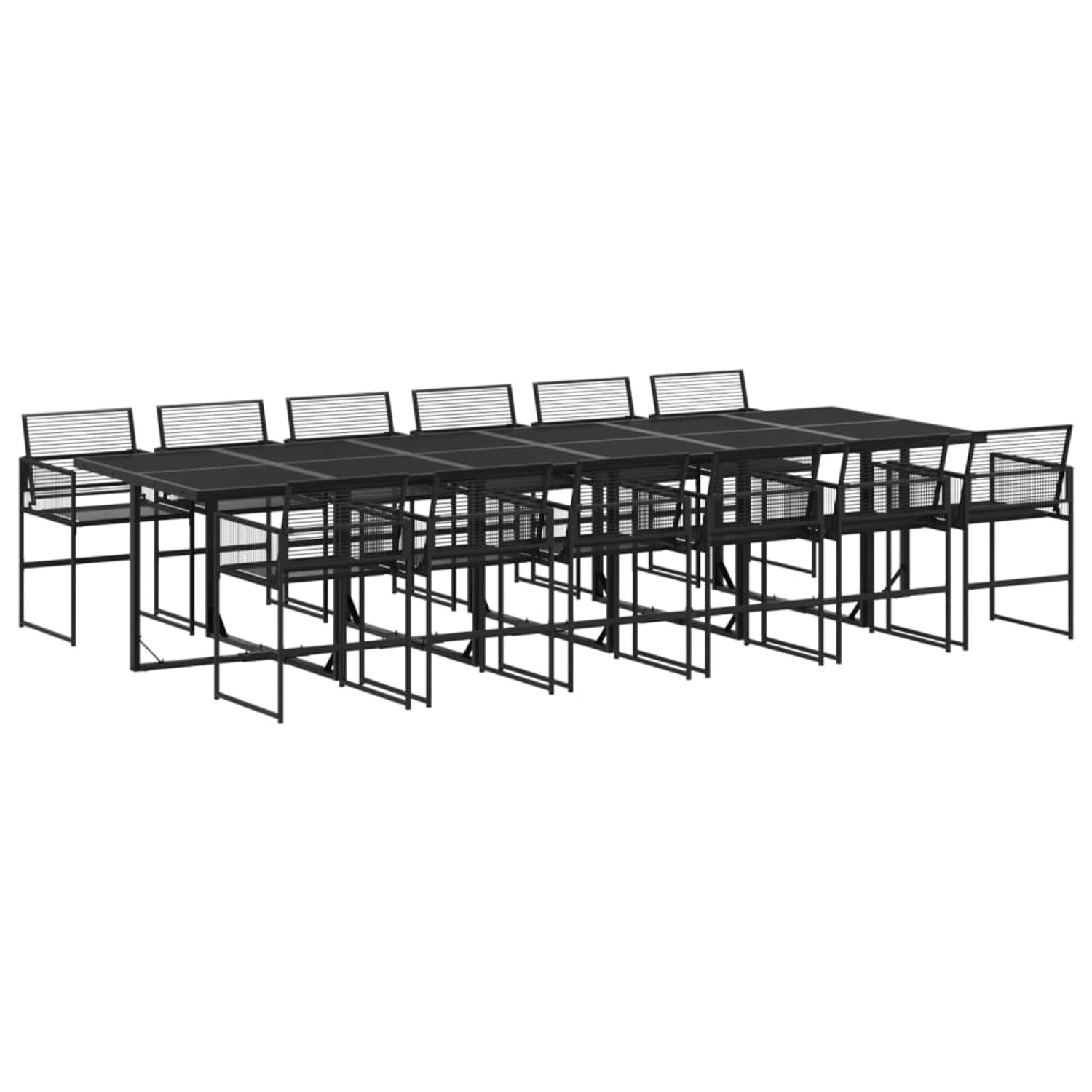 vidaXL 13-tlg Garten-Essgruppe Schwarz Poly Rattan Modell 1 vidaXL 13-tlg Garten-Essgruppe Schwarz Poly Rattan Modell 1 von VIDAXL