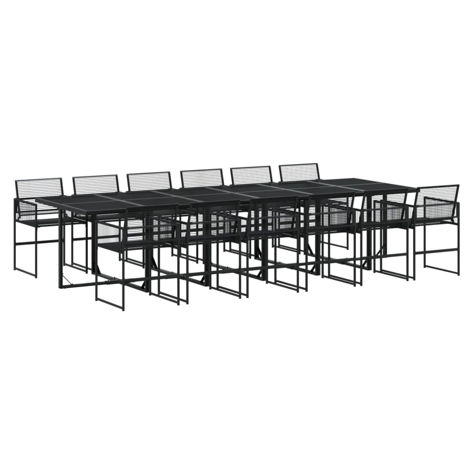 vidaXL 13-tlg Garten-Essgruppe Schwarz Poly Rattan Modell 3 vidaXL 13-tlg Garten-Essgruppe Schwarz Poly Rattan Modell 3 von VIDAXL