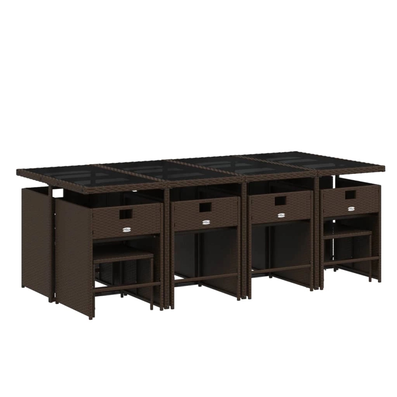 vidaXL 13-tlg Garten-Essgruppe mit Kissen Braun Poly Rattan Modell 9 vidaXL 13-tlg Garten-Essgruppe mit Kissen Braun Poly Rattan Modell 9 von VIDAXL