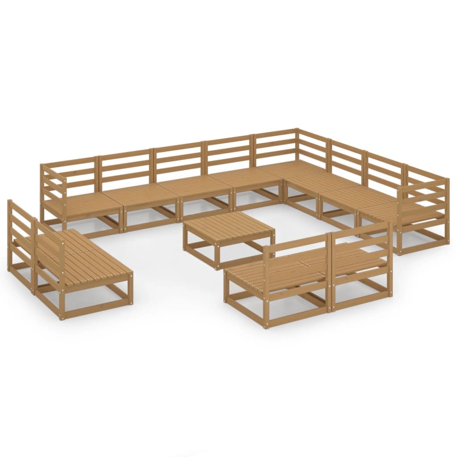 vidaXL 13-tlg Garten-Lounge-Set Honigbraun Massivholz Kiefer Modell 3 vidaXL 13-tlg Garten-Lounge-Set Honigbraun Massivholz Kiefer Modell 3 von VIDAXL