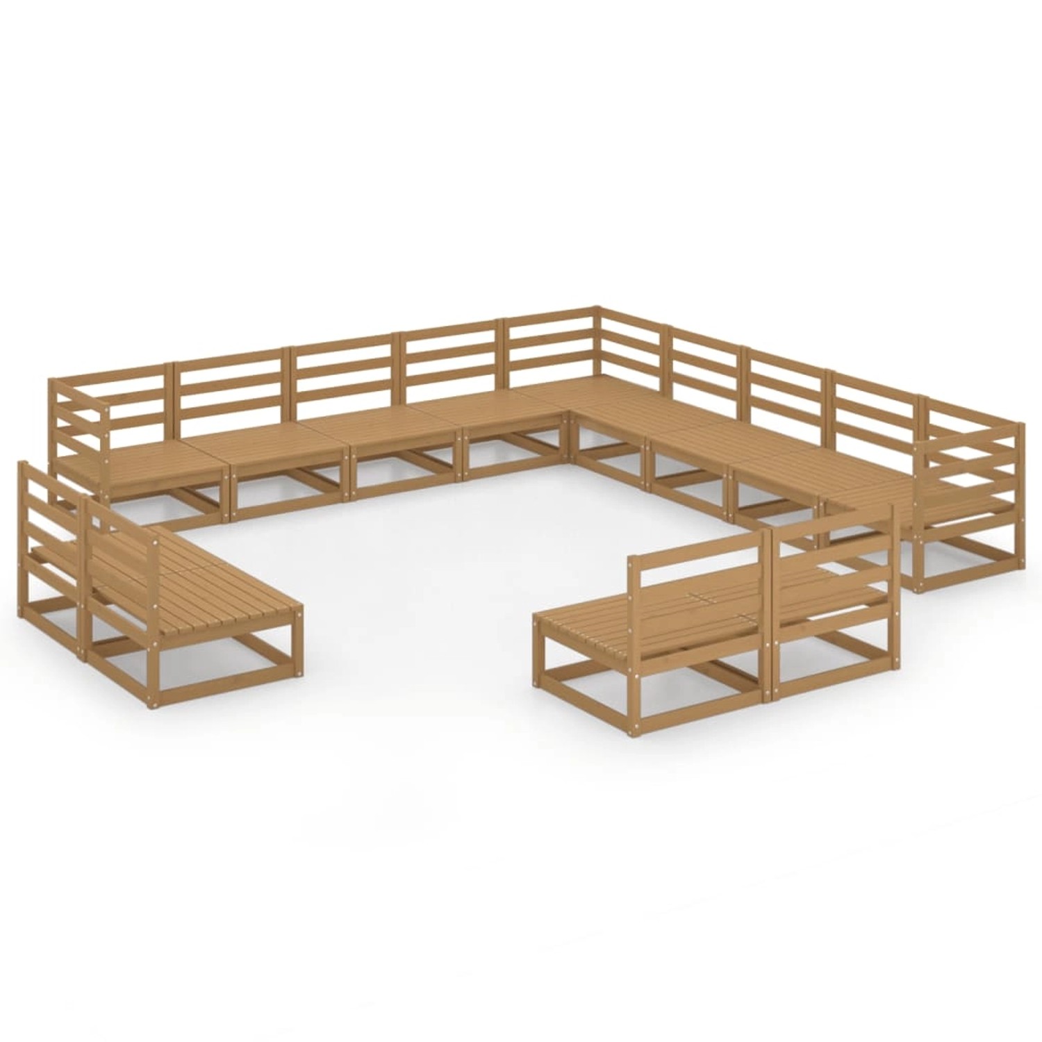 vidaXL 13-tlg Garten-Lounge-Set Honigbraun Massivholz Kiefer Modell 4 vidaXL 13-tlg Garten-Lounge-Set Honigbraun Massivholz Kiefer Modell 4 von VIDAXL