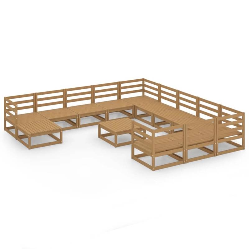 vidaXL 13-tlg Garten-Lounge-Set Massivholz Kiefer Modell 15 von VIDAXL