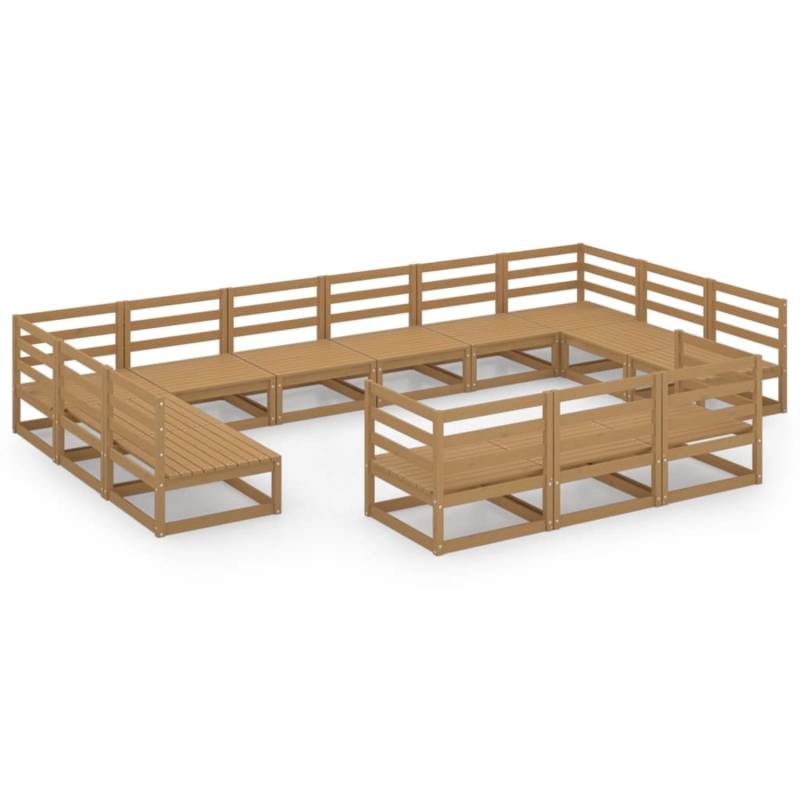 vidaXL 13-tlg Garten-Lounge-Set Massivholz Kiefer Modell 23 von VIDAXL