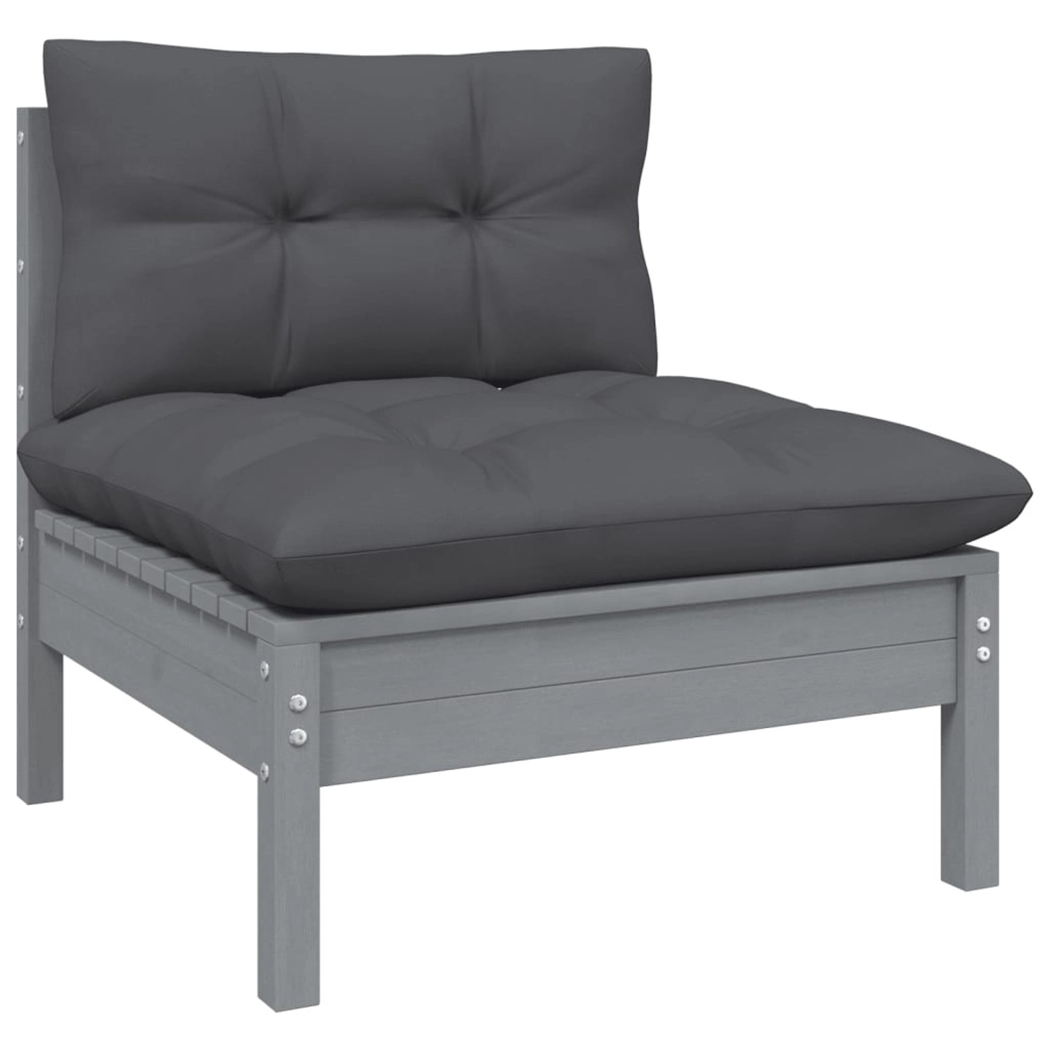 vidaXL 13-tlg Garten-Lounge-Set mit Anthrazit Kissen Kiefernholz Modell 2 vidaXL 13-tlg Garten-Lounge-Set mit Anthrazit Kissen Kiefernholz Modell 2 von VIDAXL