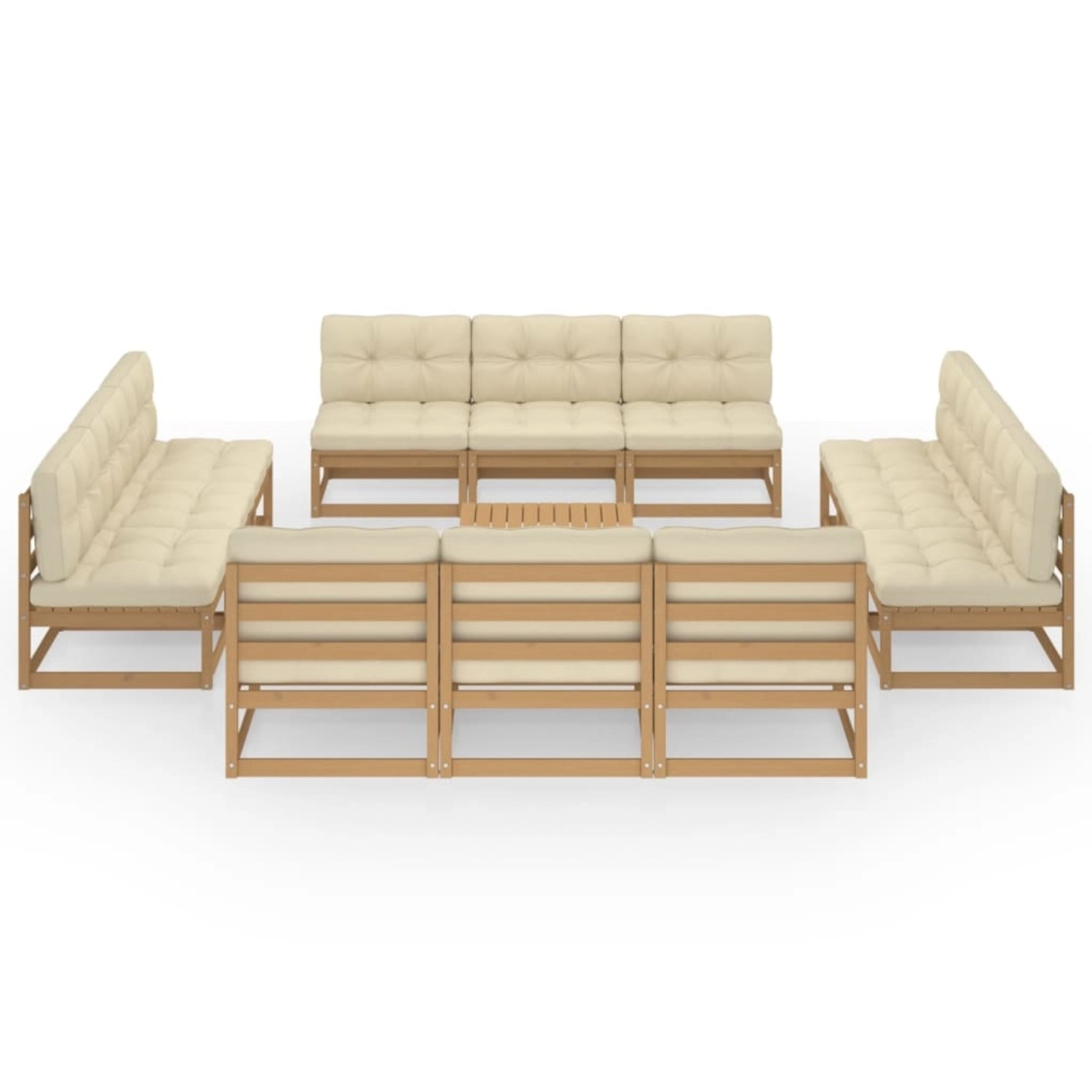 vidaXL 13-tlg Garten-Lounge-Set mit Kissen Kiefer Massivholz Modell 13 vidaXL 13-tlg Garten-Lounge-Set mit Kissen Kiefer Massivholz Modell 13 von VIDAXL
