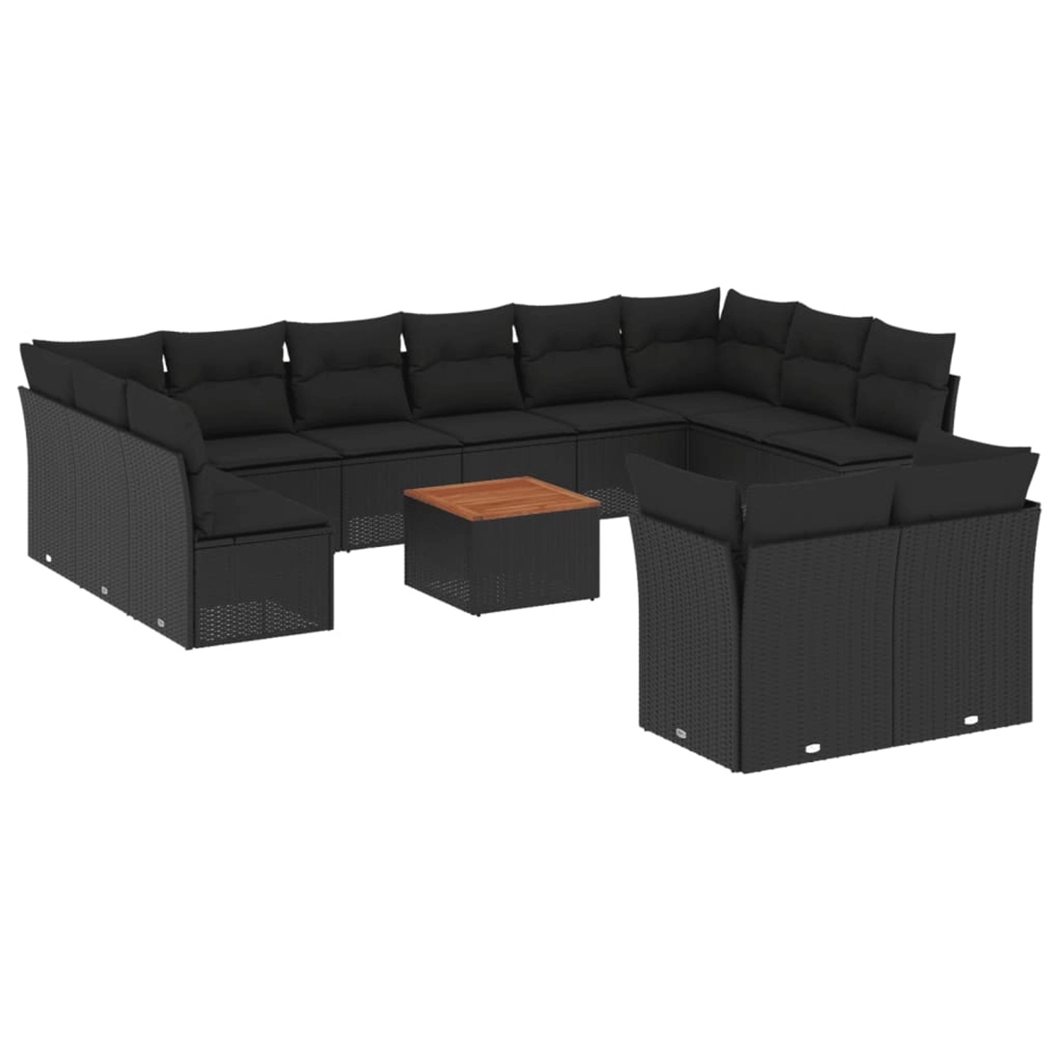 vidaXL 13-tlg Garten-Sofagarnitur mit Kissen Schwarz Poly Rattan Modell 47 vidaXL 13-tlg Garten-Sofagarnitur mit Kissen Schwarz Poly Rattan Modell 47 von VIDAXL