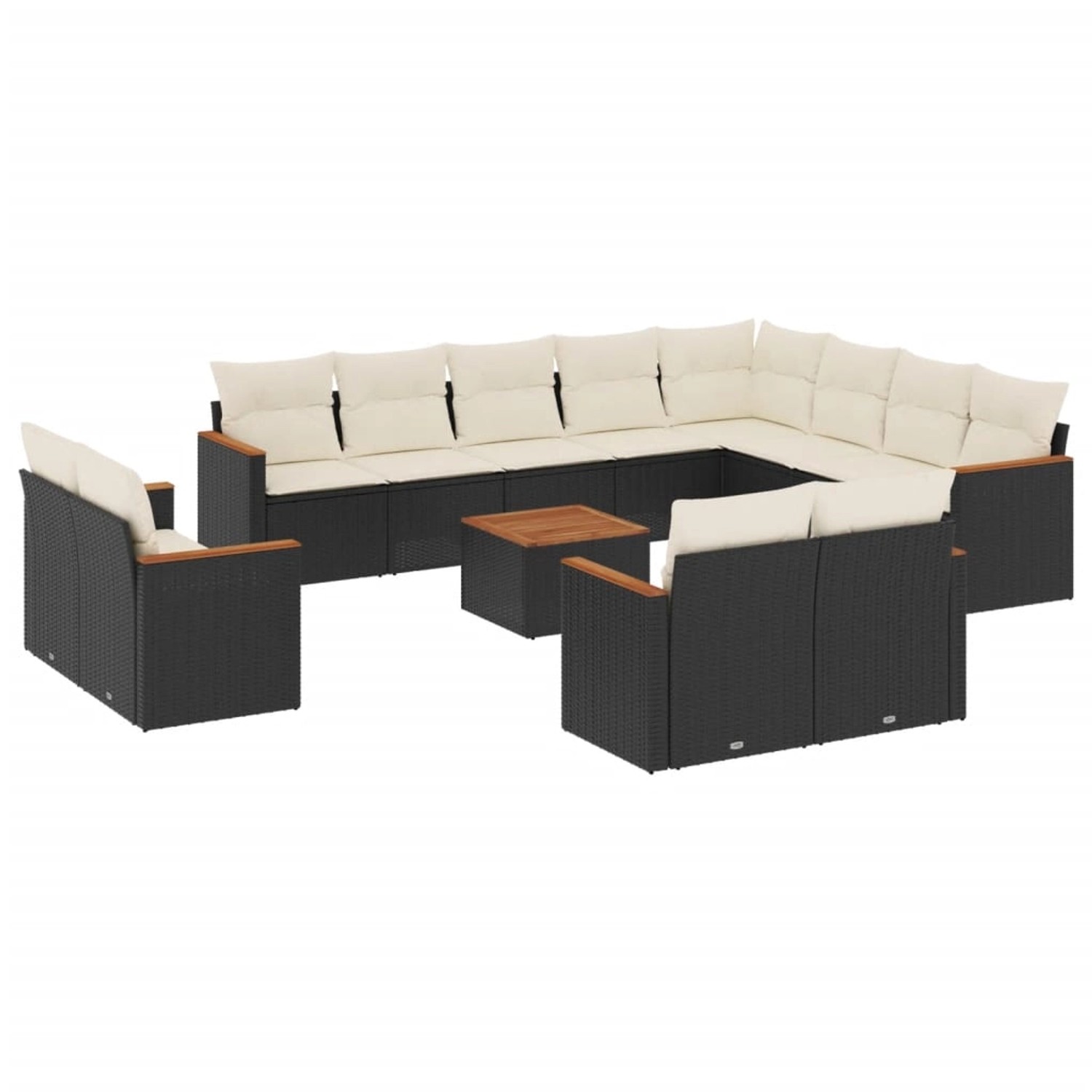 vidaXL 13-tlg Garten-Sofagarnitur mit Kissen Schwarz Poly Rattan Modell 60 vidaXL 13-tlg Garten-Sofagarnitur mit Kissen Schwarz Poly Rattan Modell 60 von VIDAXL