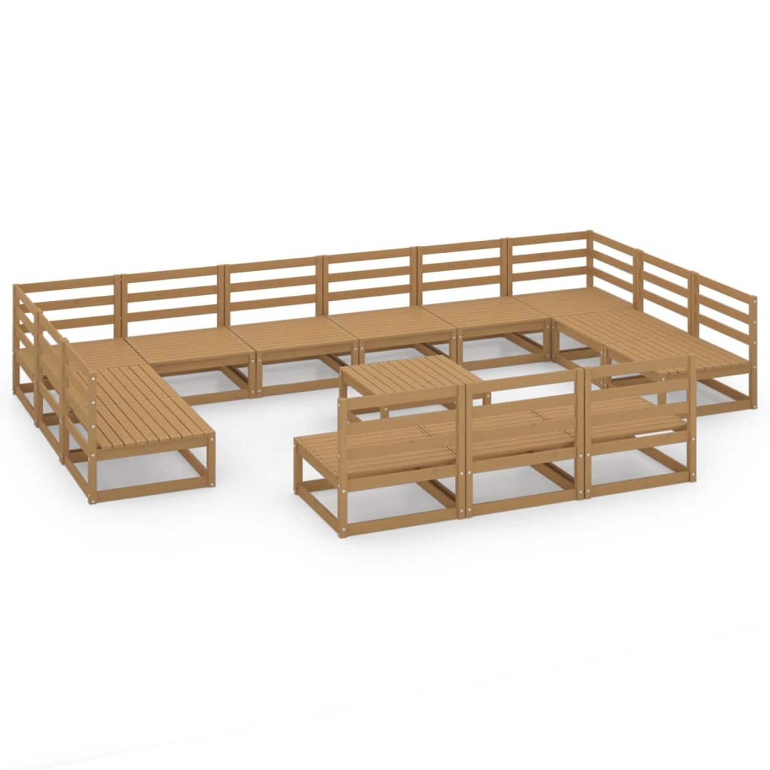 vidaXL 14-tlg Garten-Lounge-Set Massivholz Kiefer Modell 4 vidaXL 14-tlg Garten-Lounge-Set Massivholz Kiefer Modell 4 von VIDAXL