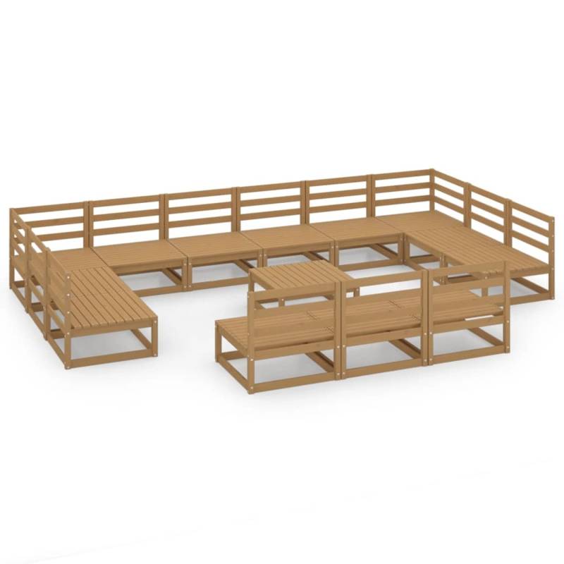 vidaXL 14-tlg Garten-Lounge-Set Massivholz Kiefer Modell 4 von VIDAXL