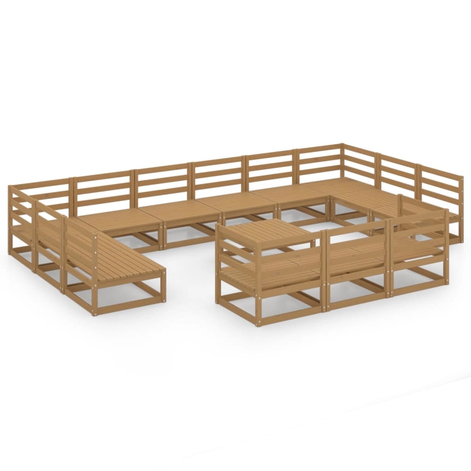 vidaXL 14-tlg Garten-Lounge-Set Massivholz Kiefer Modell 7 vidaXL 14-tlg Garten-Lounge-Set Massivholz Kiefer Modell 7 von VIDAXL