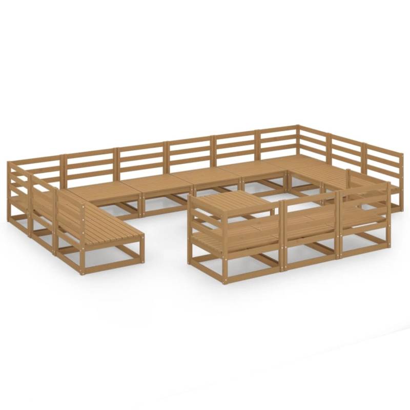 vidaXL 14-tlg Garten-Lounge-Set Massivholz Kiefer Modell 7 von VIDAXL