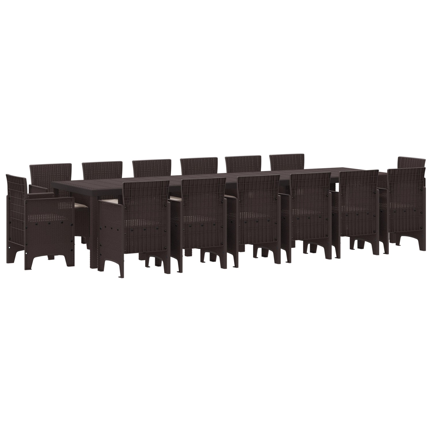 vidaXL 15-Teilige Garten Essgruppe mit Kissen Braun Poly-Rattan 3378638 vidaXL 15-Teilige Garten Essgruppe mit Kissen Braun Poly-Rattan 3378638 von VIDAXL