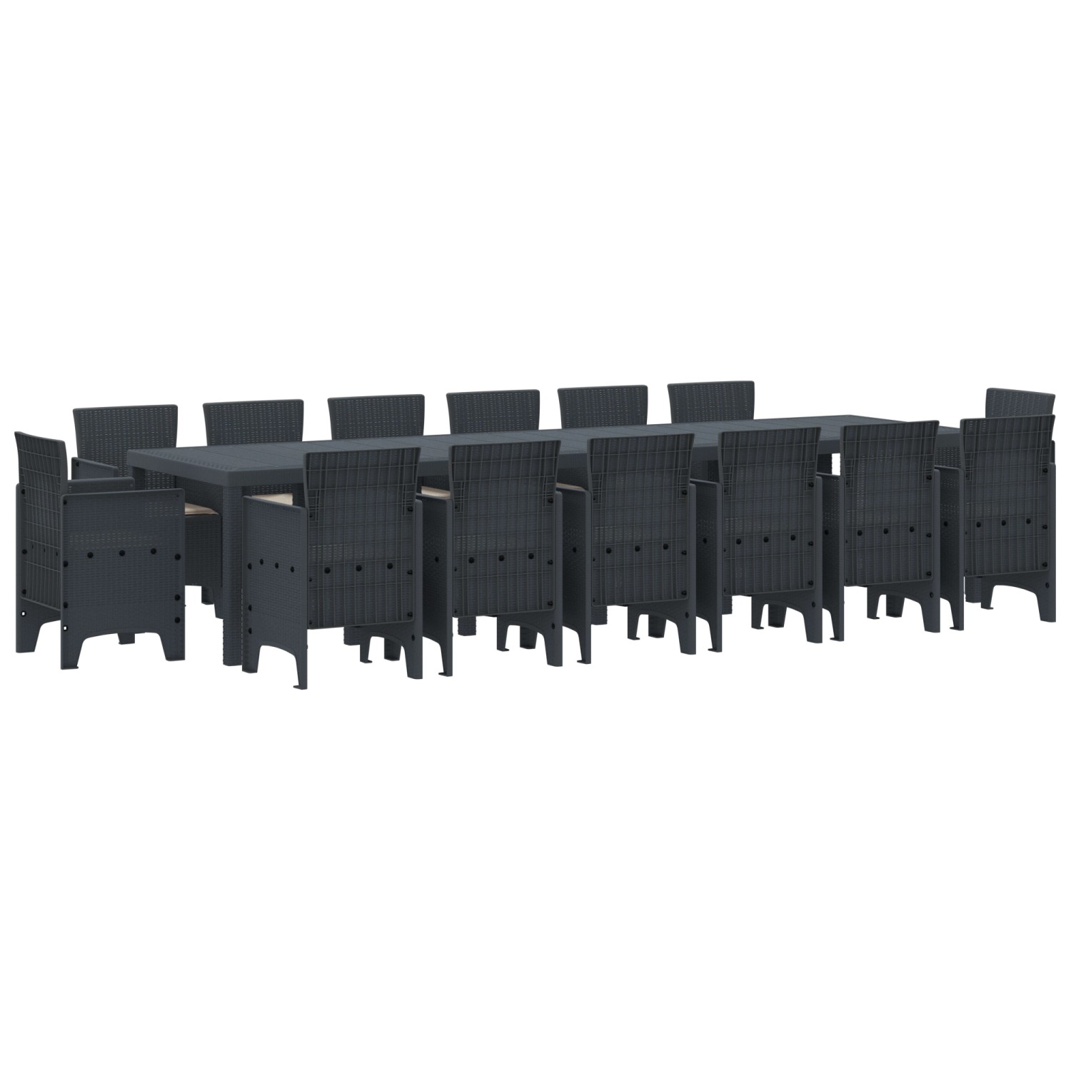 vidaXL 15-Teiliges Garten Essset mit Kissen Anthrazit Poly-Rattan 3378633 vidaXL 15-Teiliges Garten Essset mit Kissen Anthrazit Poly-Rattan 3378633 von VIDAXL