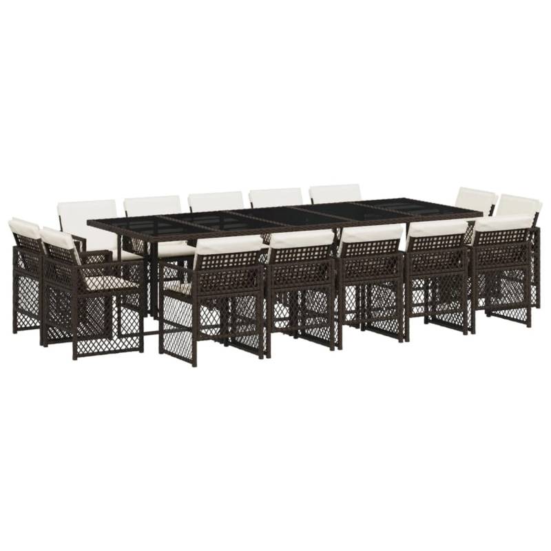 vidaXL 15-Tlg Garten-Essgruppe mit Kissen Braun Poly Rattan 3210873 vidaXL 15-Tlg Garten-Essgruppe mit Kissen Braun Poly Rattan 3210873 von VIDAXL