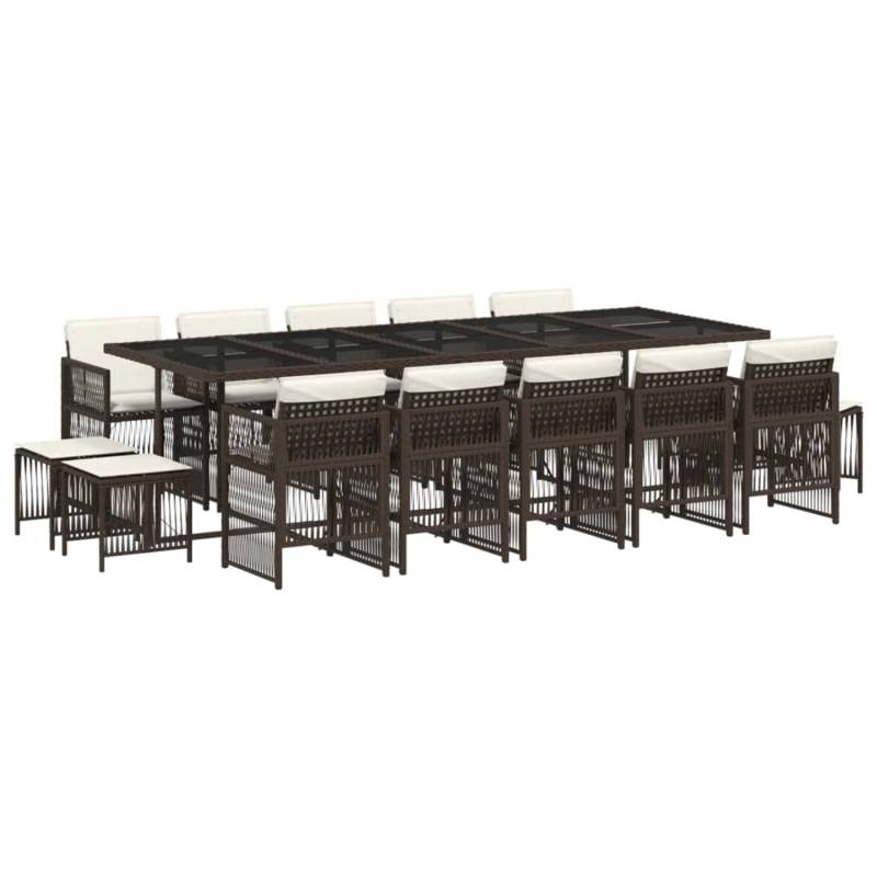 vidaXL 15-Tlg Garten-Essgruppe mit Kissen Braun Poly Rattan 3210993 vidaXL 15-Tlg Garten-Essgruppe mit Kissen Braun Poly Rattan 3210993 von VIDAXL