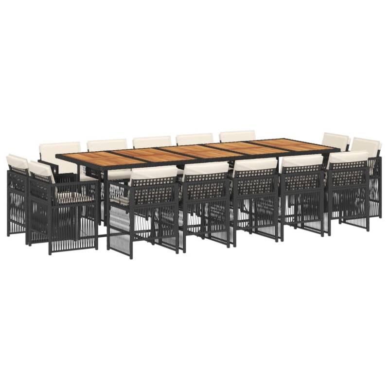 vidaXL 15-Tlg Garten-Essgruppe mit Kissen Schwarz Poly Rattan 3211059 vidaXL 15-Tlg Garten-Essgruppe mit Kissen Schwarz Poly Rattan 3211059 von VIDAXL