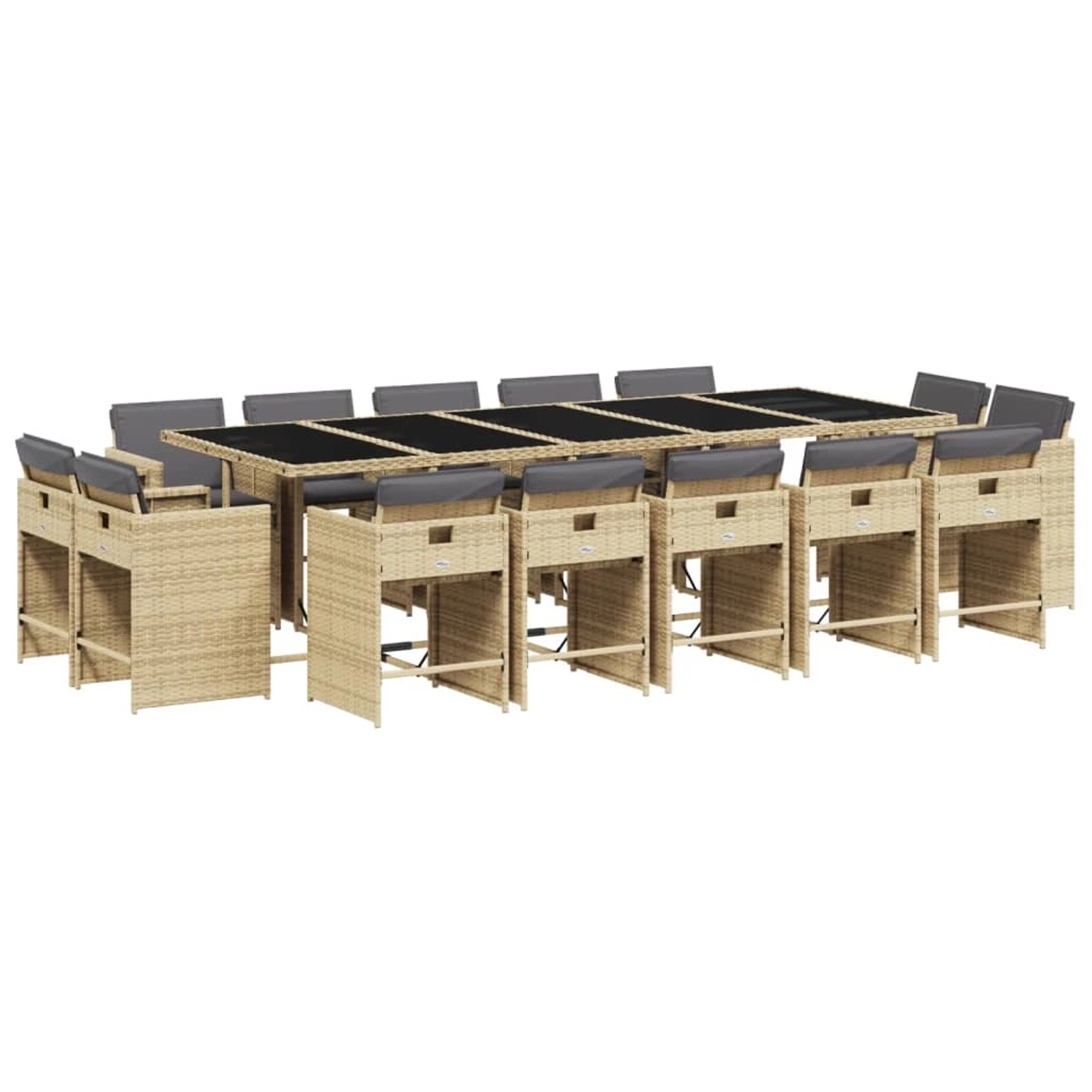 vidaXL 15-tlg Garten-Essgruppe mit Kissen Beigemischung Poly Rattan Modell 5 vidaXL 15-tlg Garten-Essgruppe mit Kissen Beigemischung Poly Rattan Modell 5 von VIDAXL