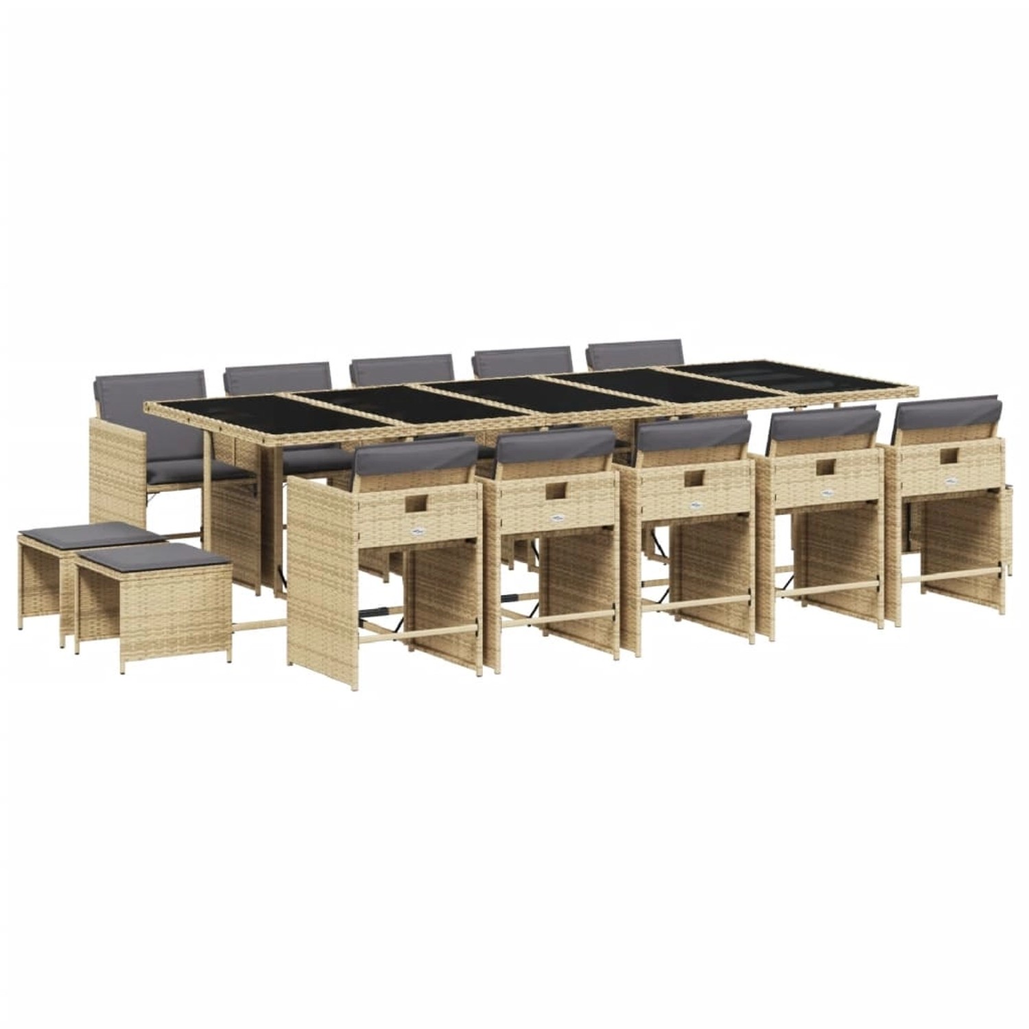 vidaXL 15-tlg Garten-Essgruppe mit Kissen Beigemischung Poly Rattan Modell 6 vidaXL 15-tlg Garten-Essgruppe mit Kissen Beigemischung Poly Rattan Modell 6 von VIDAXL