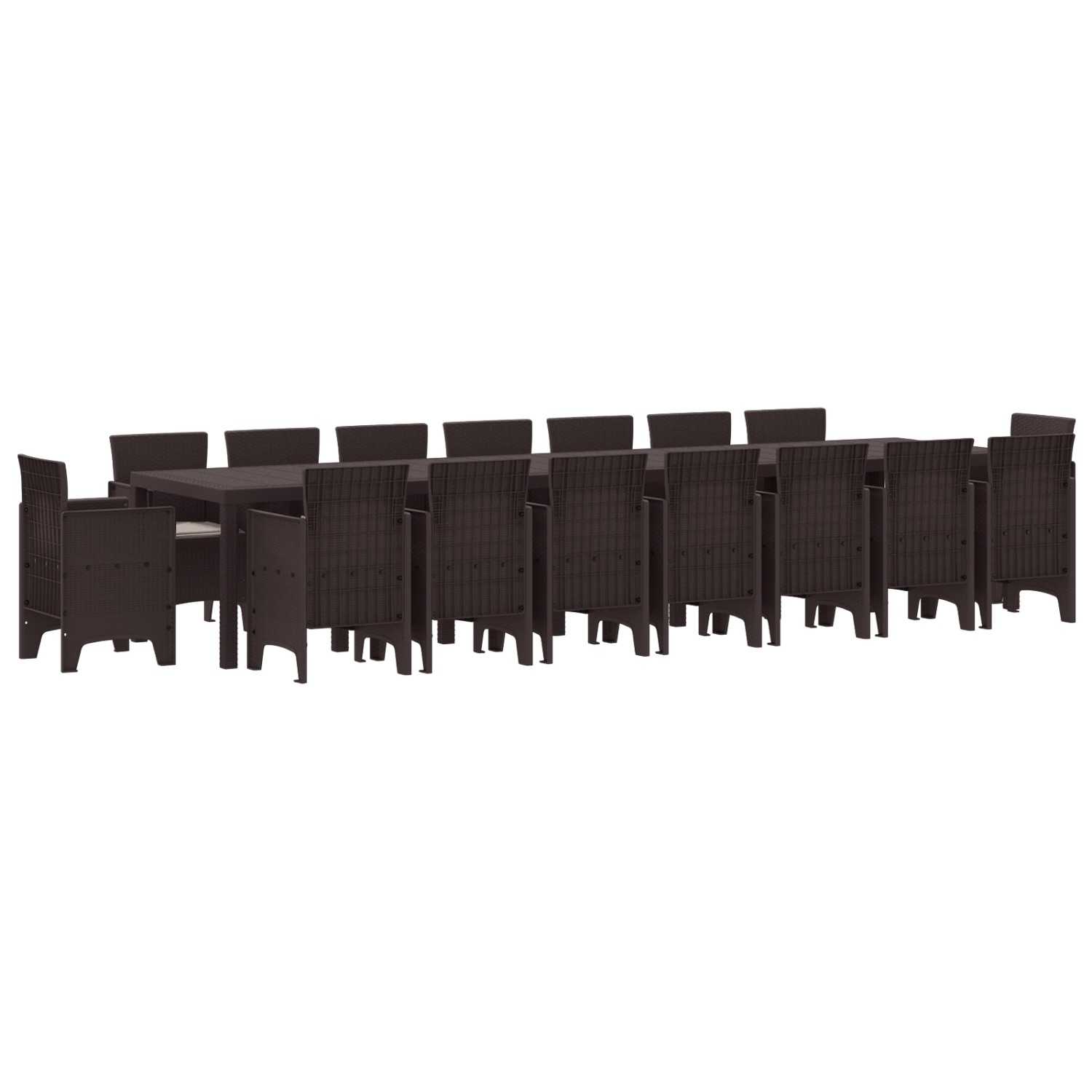vidaXL 17-Teiliges Garten Esszimmer Set mit Kissen Braun Poly-Rattan 3378658 vidaXL 17-Teiliges Garten Esszimmer Set mit Kissen Braun Poly-Rattan 3378658 von VIDAXL