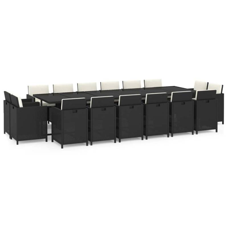 vidaXL 17-Tlg Garten-Essgruppe mit Kissen Poly Rattan Schwarz 3095613 vidaXL 17-Tlg Garten-Essgruppe mit Kissen Poly Rattan Schwarz 3095613 von VIDAXL
