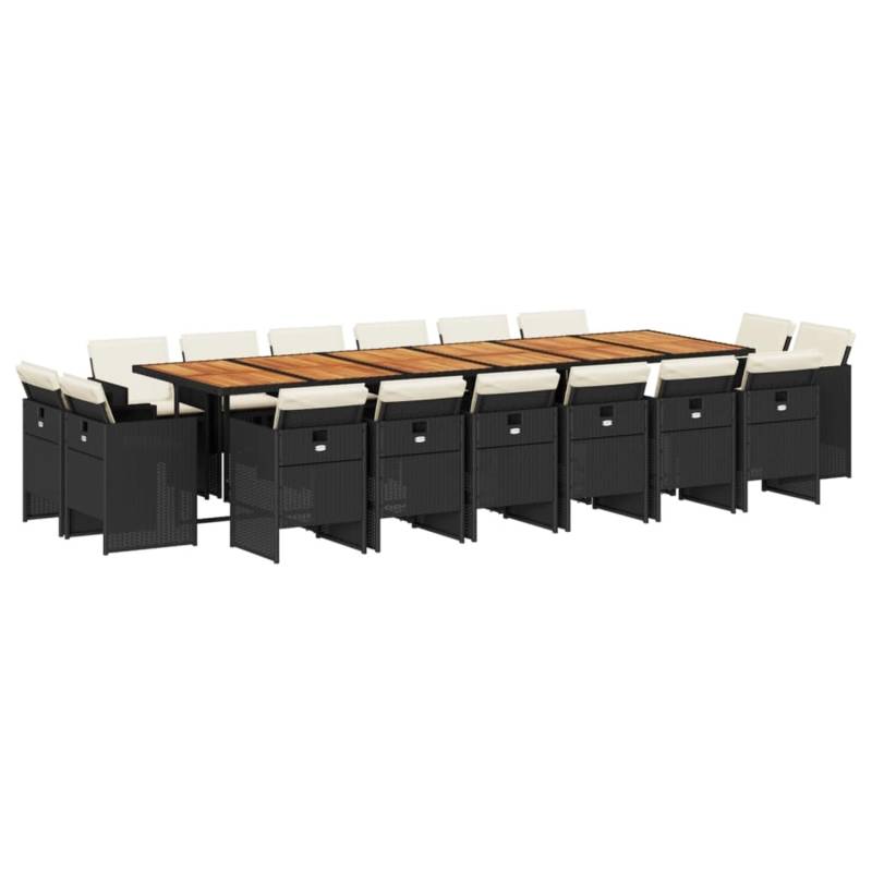 vidaXL 17-Tlg Garten-Essgruppe mit Kissen Schwarz Poly Rattan 3277838 vidaXL 17-Tlg Garten-Essgruppe mit Kissen Schwarz Poly Rattan 3277838 von VIDAXL