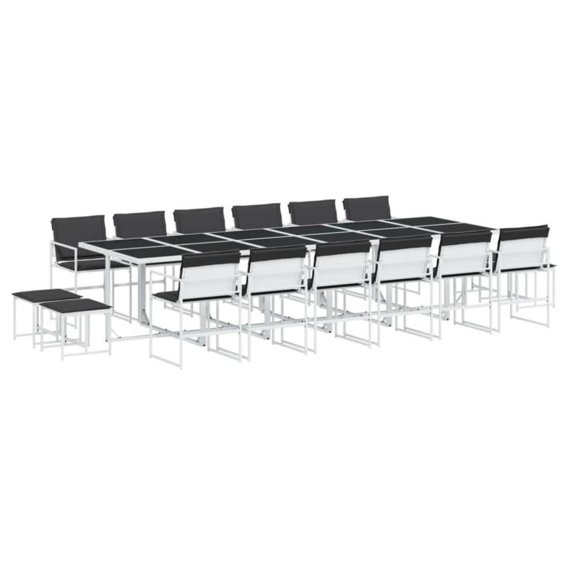 vidaXL 17-Tlg Garten-Essgruppe mit Kissen Weiß Textilene 3295117 vidaXL 17-Tlg Garten-Essgruppe mit Kissen Weiß Textilene 3295117 von VIDAXL