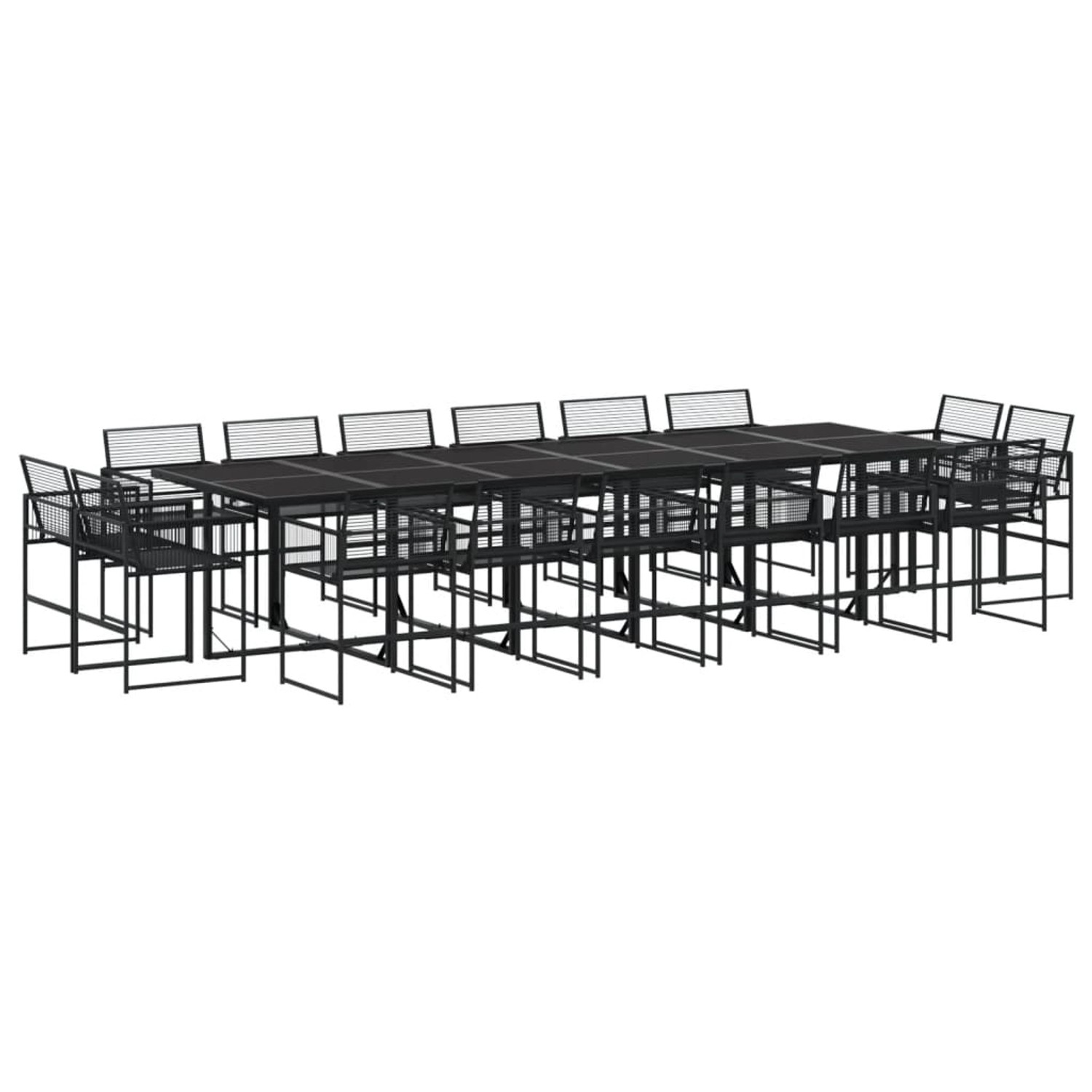 vidaXL 17-tlg Garten-Essgruppe Schwarz Poly Rattan Modell 1 vidaXL 17-tlg Garten-Essgruppe Schwarz Poly Rattan Modell 1 von VIDAXL