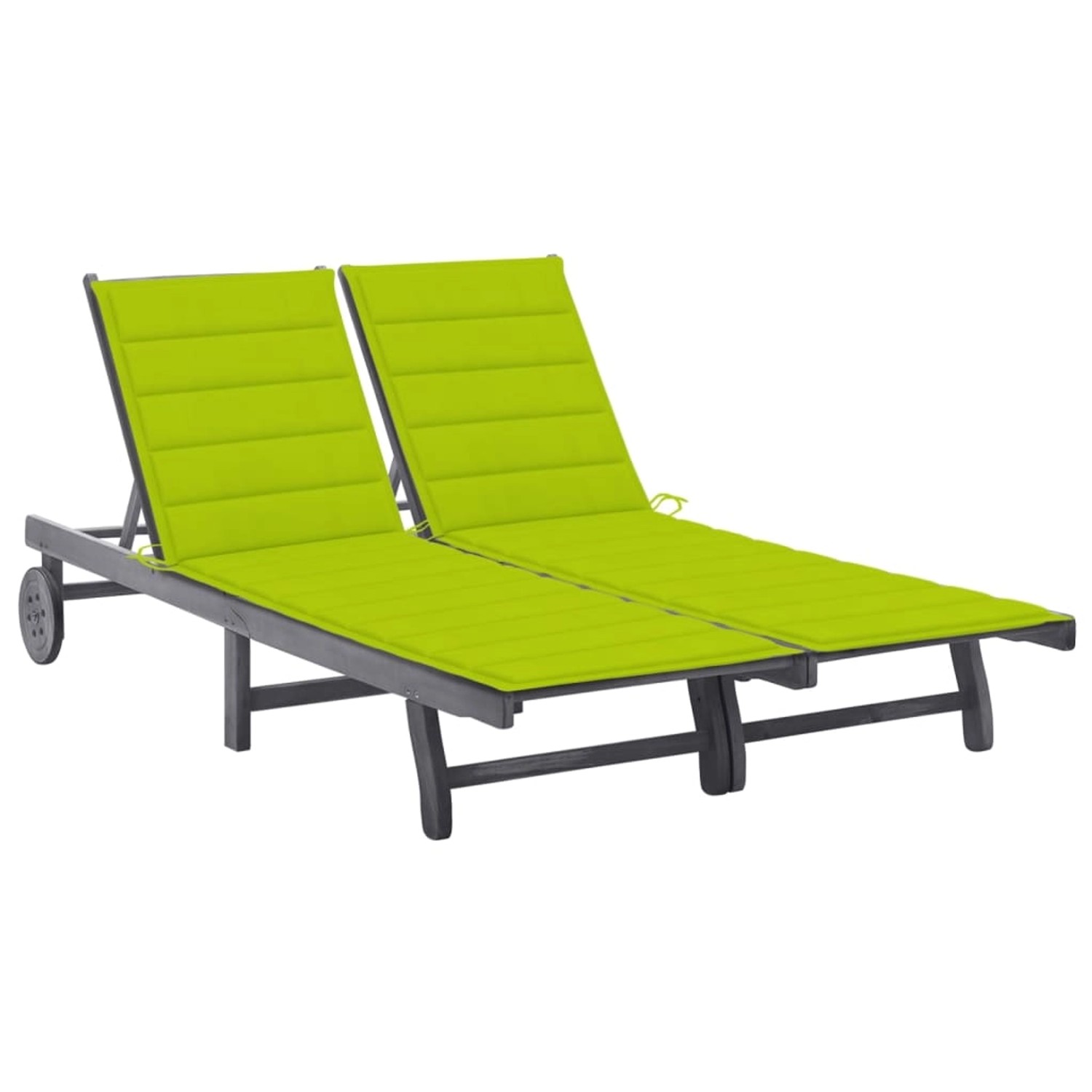 VidaXL 2-Personen-Sonnenliege mit Auflage Grau Akazie Massivholz HellGrün VidaXL 2-Personen-Sonnenliege mit Auflage Grau Akazie Massivholz HellGrün von VIDAXL
