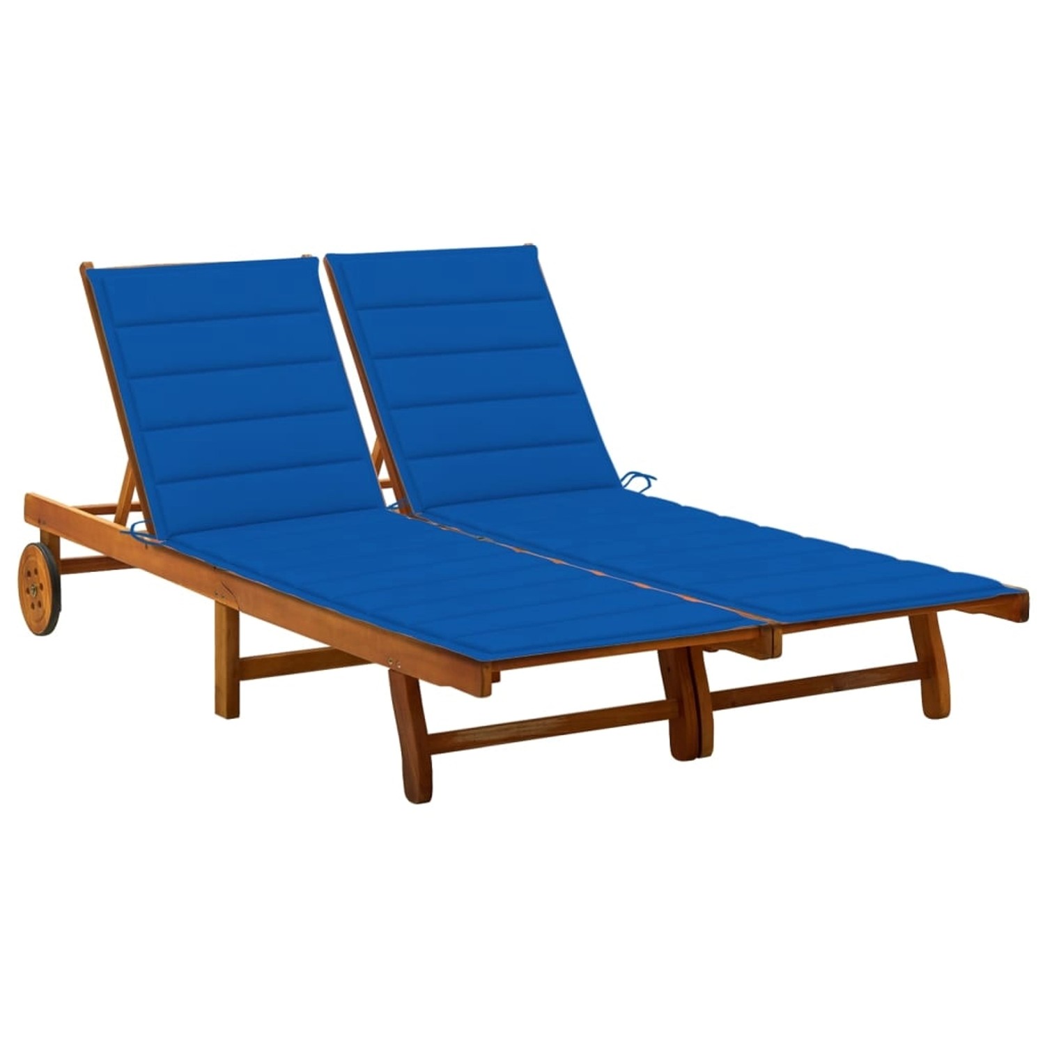 vidaXL 2-Personen-Sonnenliege mit Auflagen Akazie Massivholz 3061384 von VIDAXL