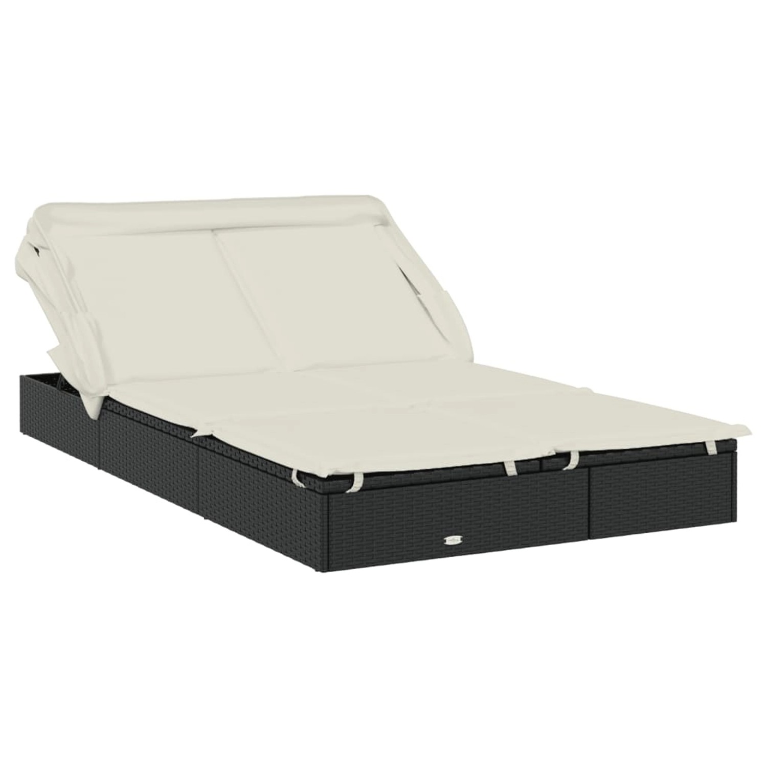 VidaXL 2-Personen-Sonnenliege mit Dach 213x118x97 Poly Rattan Schwarz VidaXL 2-Personen-Sonnenliege mit Dach 213x118x97 Poly Rattan Schwarz von VIDAXL