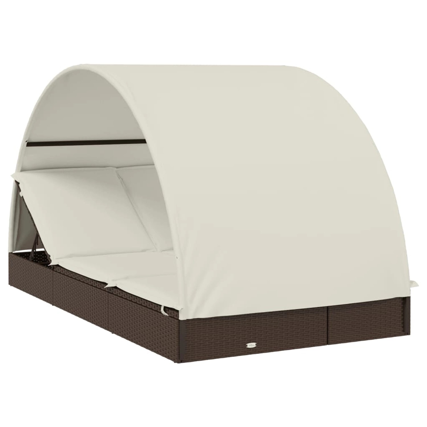 VidaXL 2-Personen-Sonnenliege mit Dach Braun 211x112x140 Poly Rattan VidaXL 2-Personen-Sonnenliege mit Dach Braun 211x112x140 Poly Rattan von VIDAXL