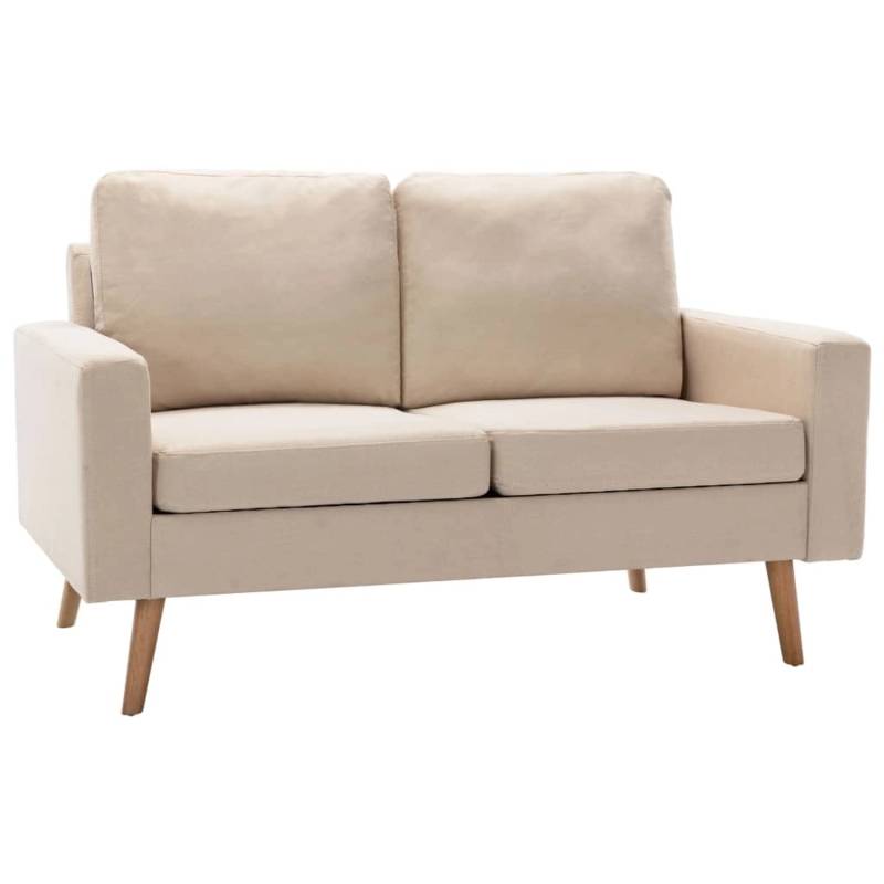 vidaXL 2-Sitzer-Sofa Creme Stoff von VIDAXL