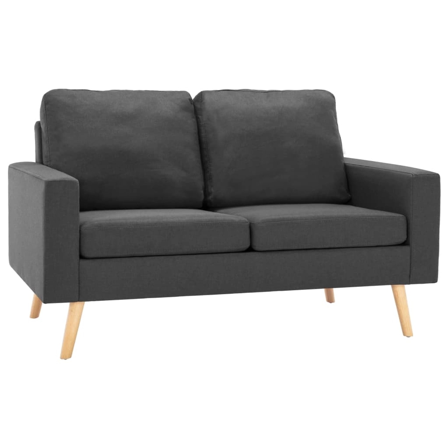 vidaXL 2-Sitzer-Sofa Dunkelgrau Stoff Modell 5 von VIDAXL