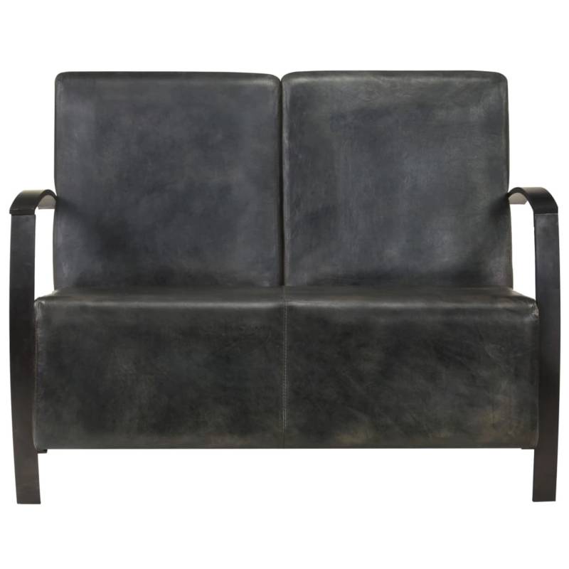 vidaXL 2-Sitzer-Sofa Grau Echtleder von VIDAXL