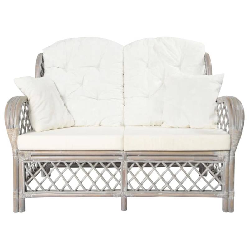 vidaXL 2-Sitzer-Sofa Grau Rattan von VIDAXL