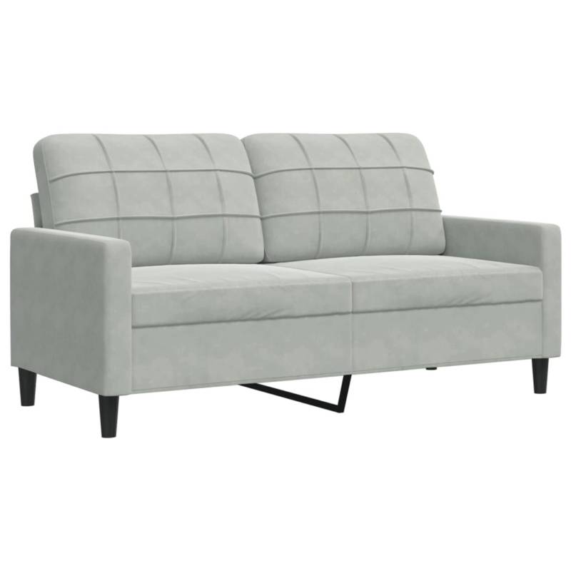vidaXL 2-Sitzer-Sofa Hellgrau 140 cm Samt 2153262 von VIDAXL