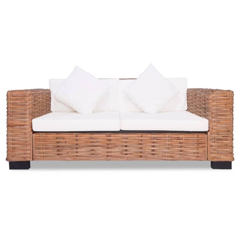 vidaXL 2-Sitzer-Sofa Natürliches Rattan von VIDAXL