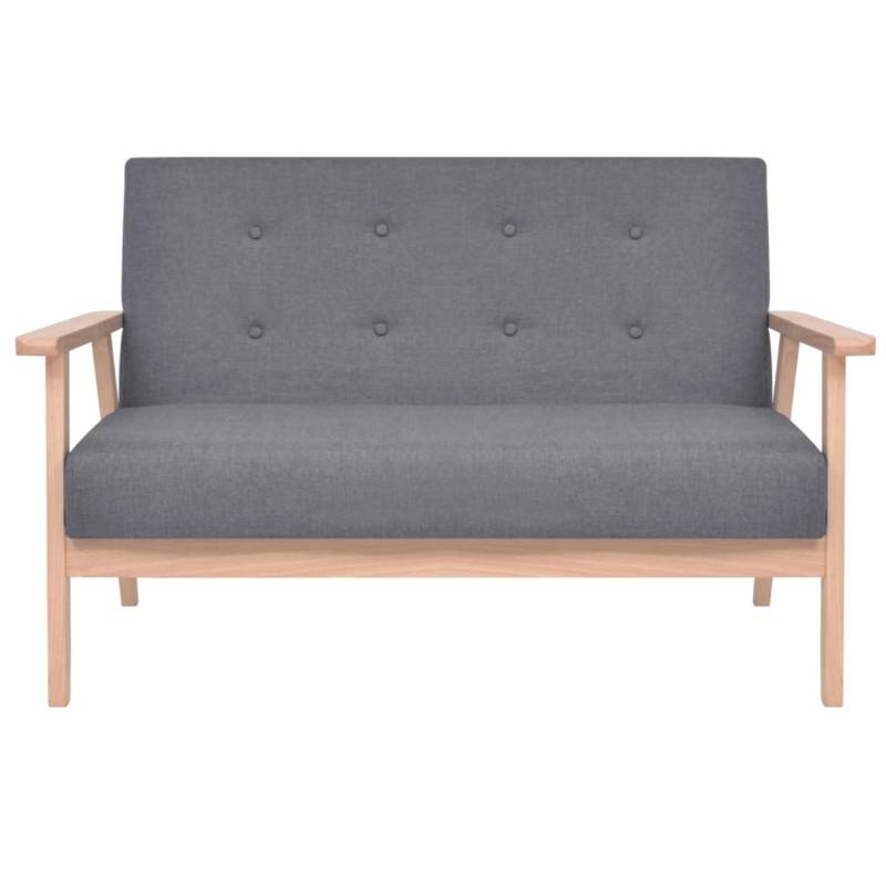 vidaXL 2-Sitzer Sofa Stoff Dunkelgrau Modell 3 von VIDAXL